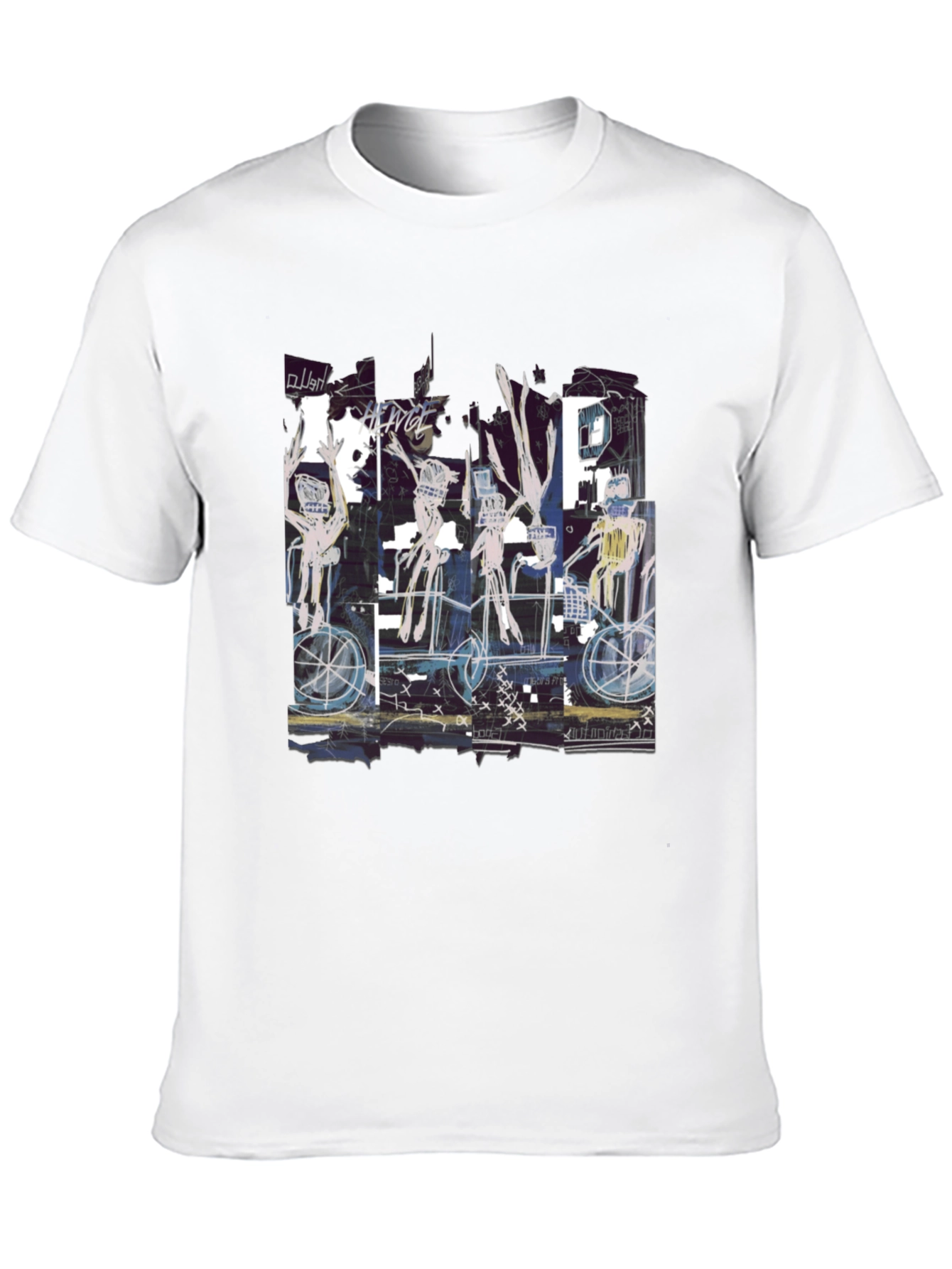Abstract Art Graphic Print Crew Neck T-Shirt