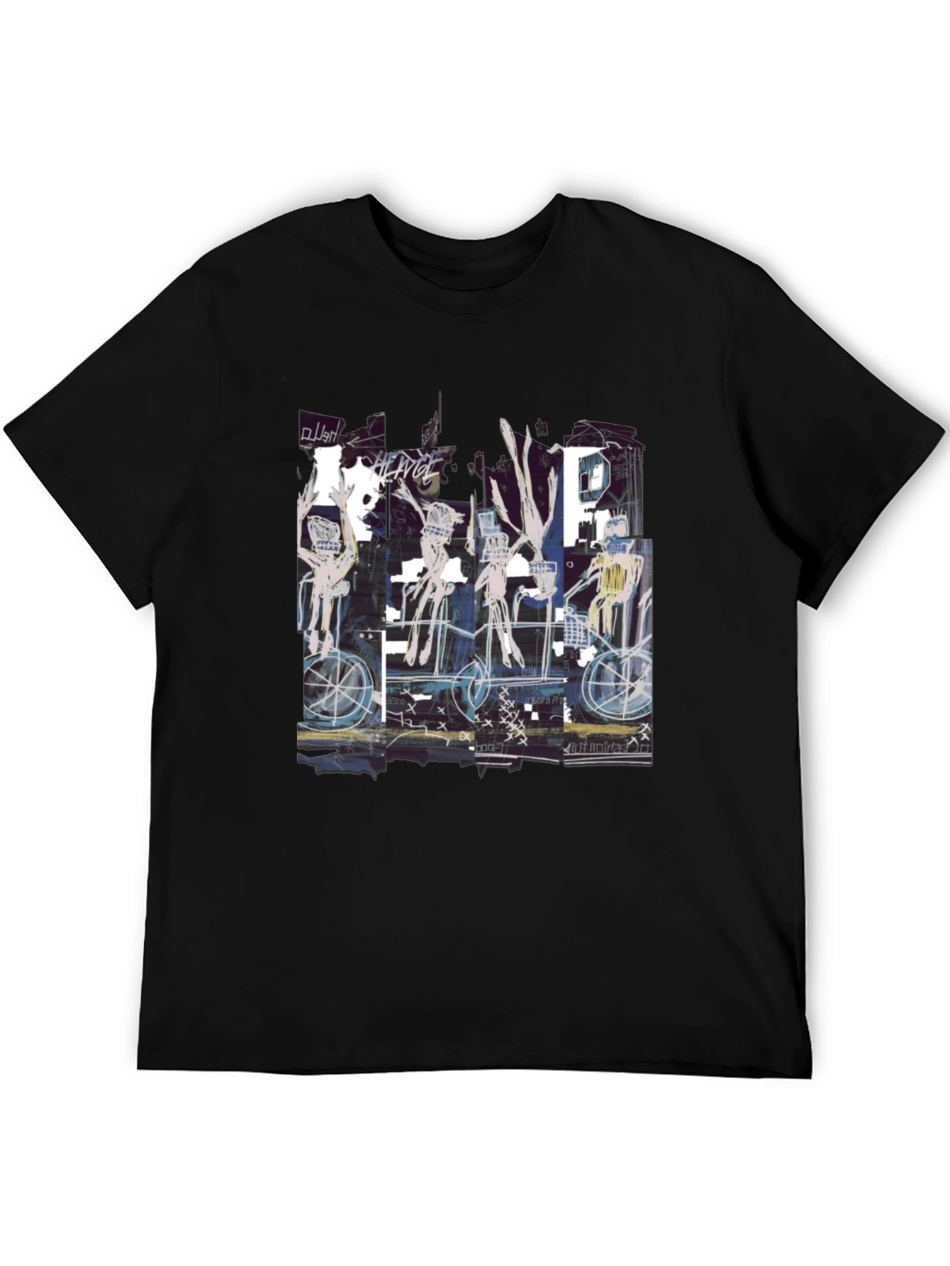 Abstract Art Graphic Print Crew Neck T-Shirt