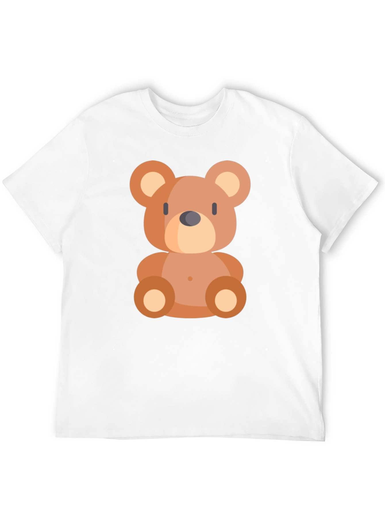 Cute Cartoon Bear Black T-Shirt