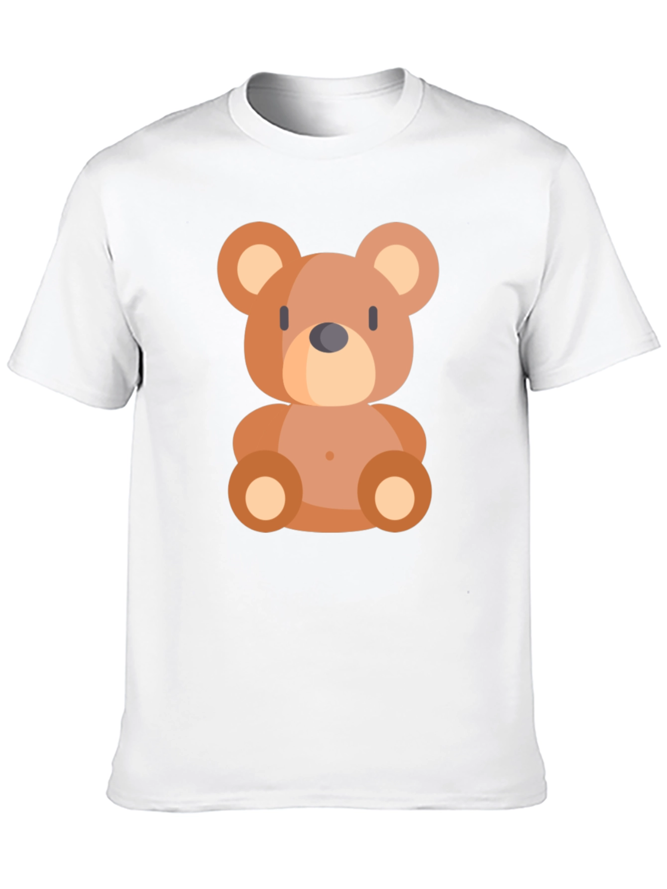 Cute Cartoon Bear Black T-Shirt