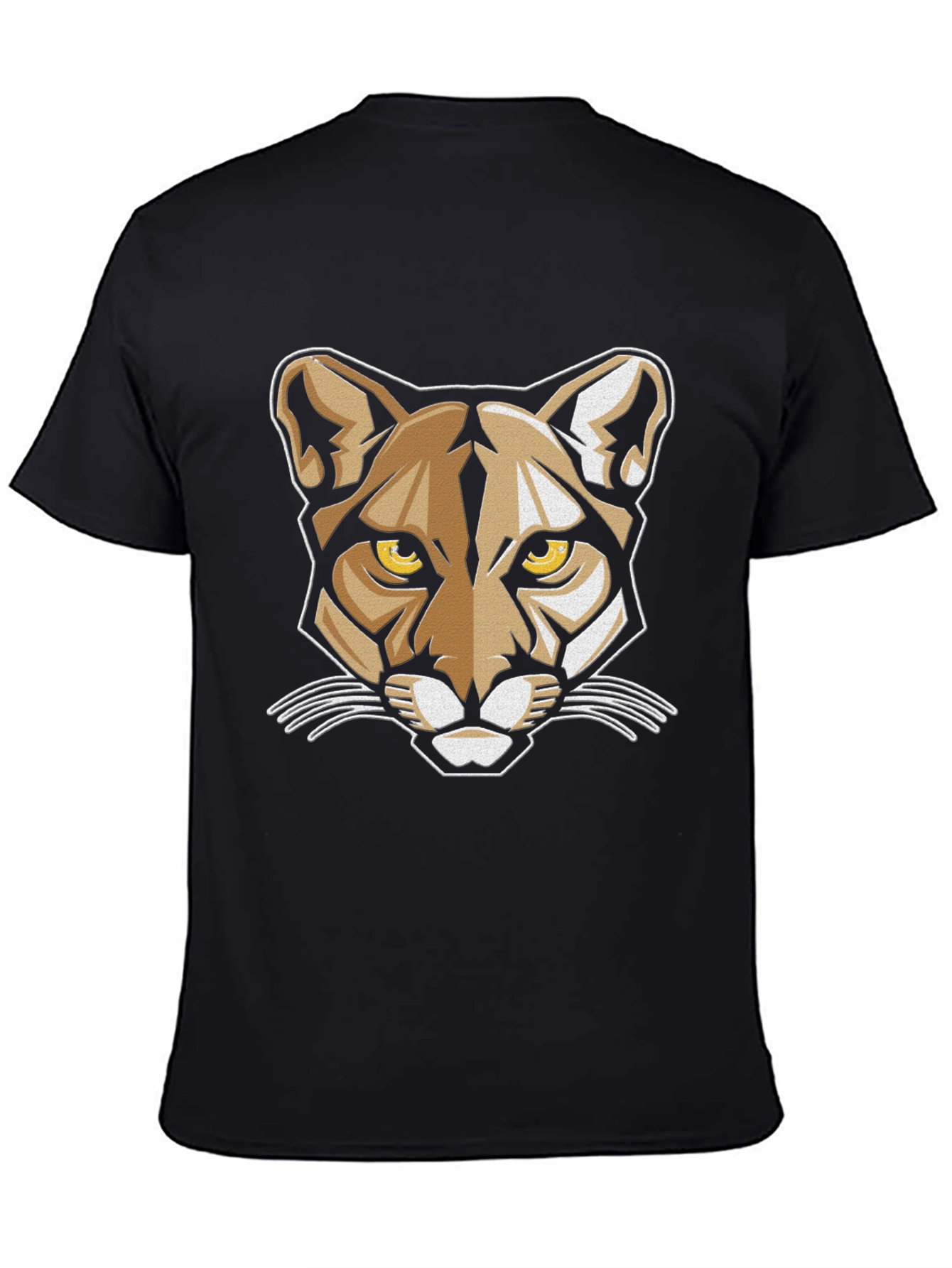 Cool Cat Graphic Tee - Black Crew Neck T-Shirt