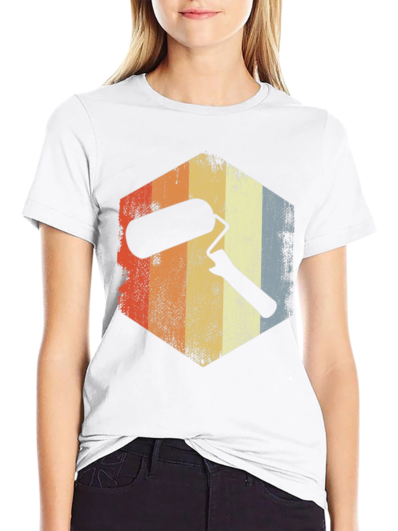 Retro Painter T-Shirt with Roller Graphic