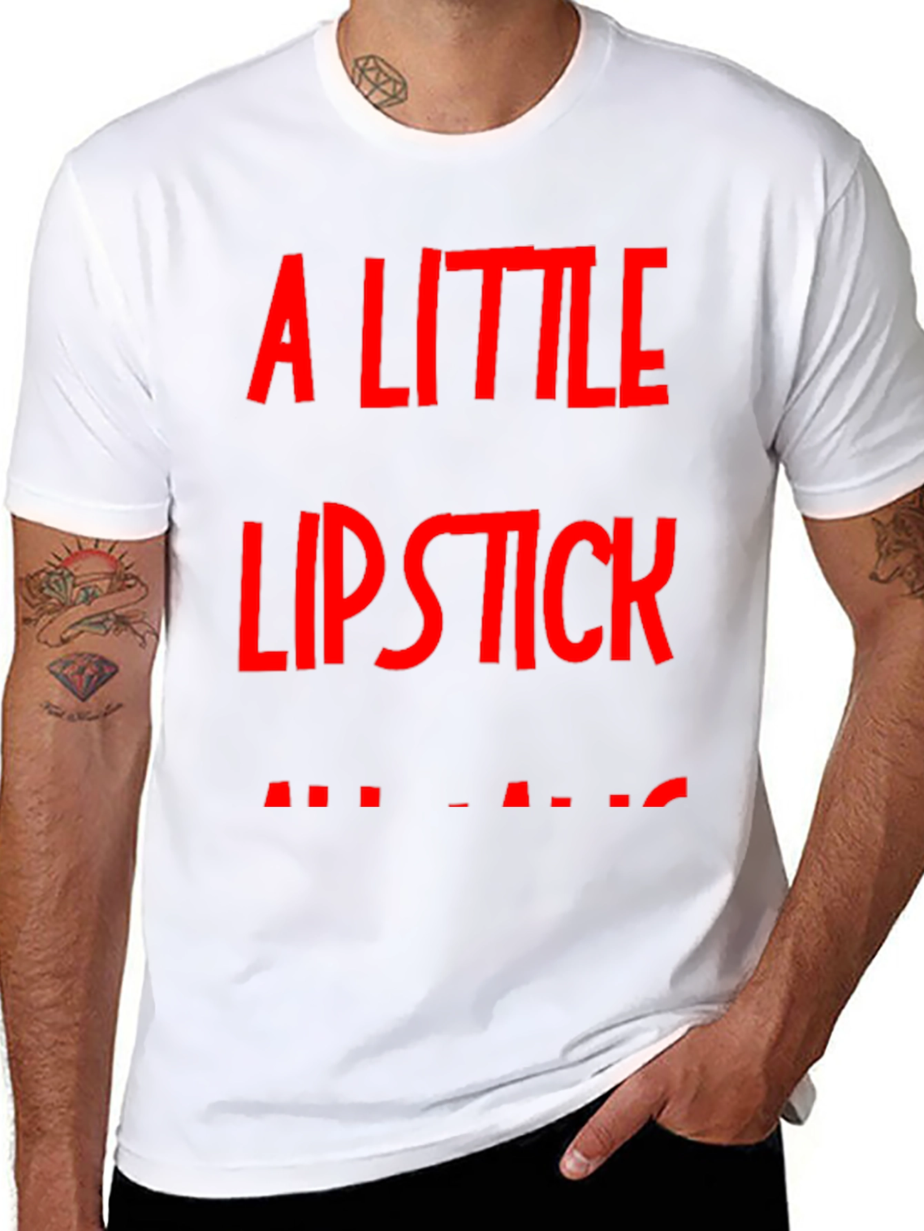 A Little Lipstick T-Shirt - Bold Graphic Tee