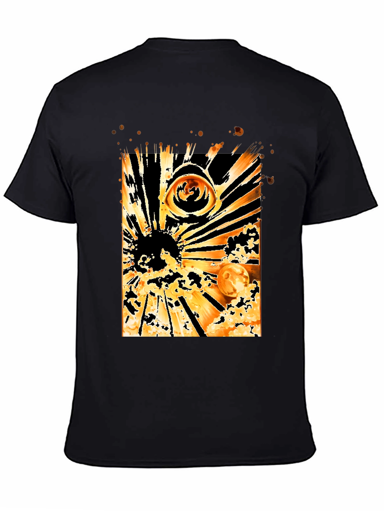 Eye & Solar Burst Graphic Black T-Shirt