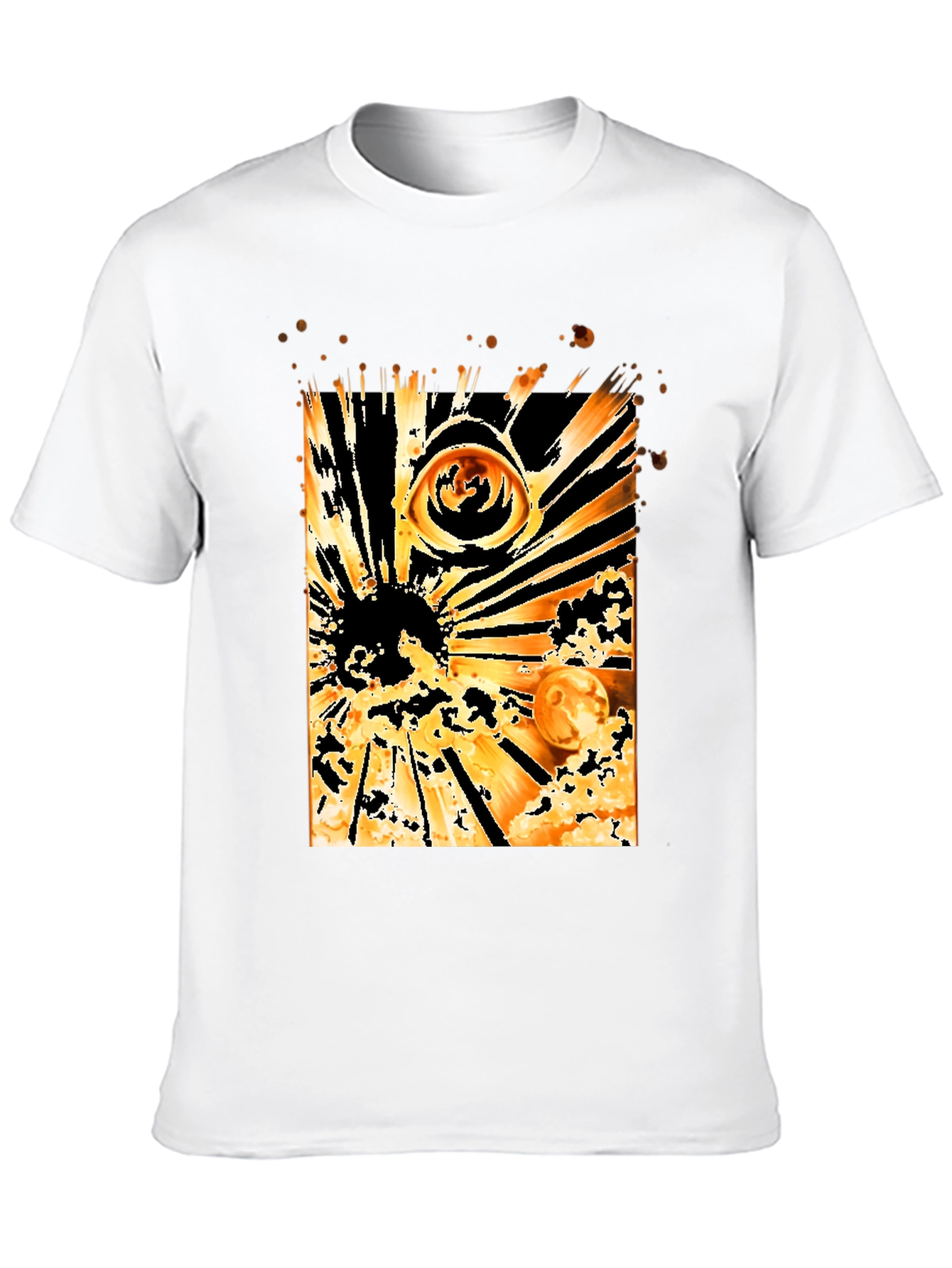 Eye & Solar Burst Graphic Black T-Shirt