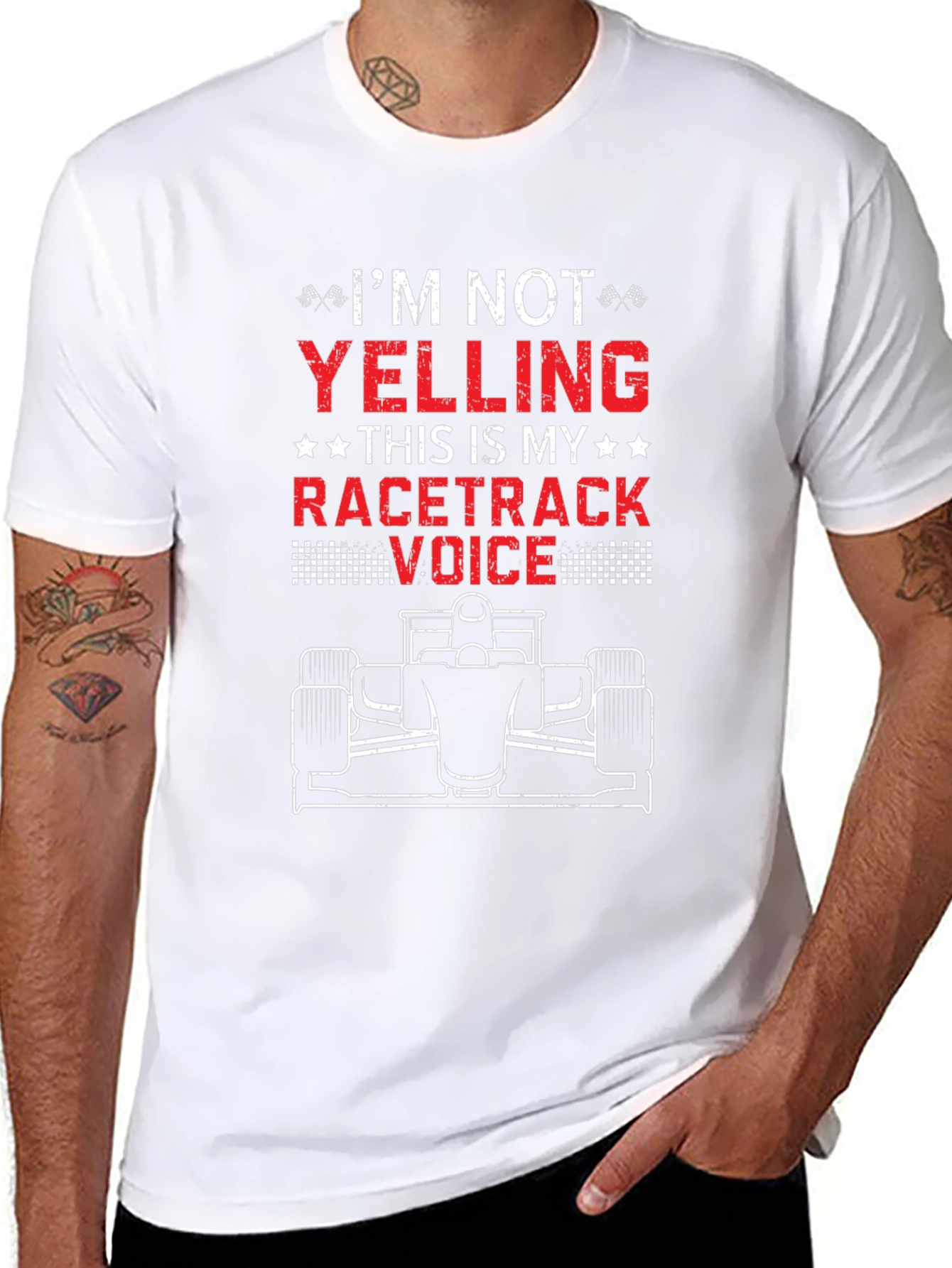 Racetrack Voice T-Shirt - Funny Racing Fan Tee