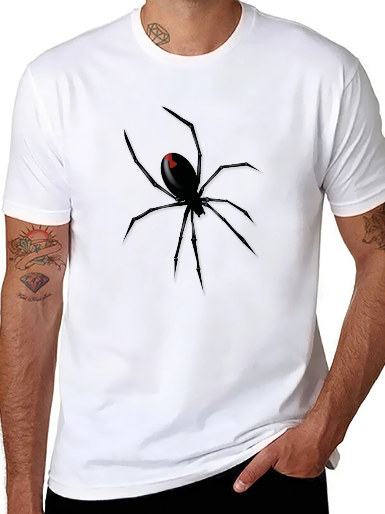 Black Widow Spider Graphic T-Shirt