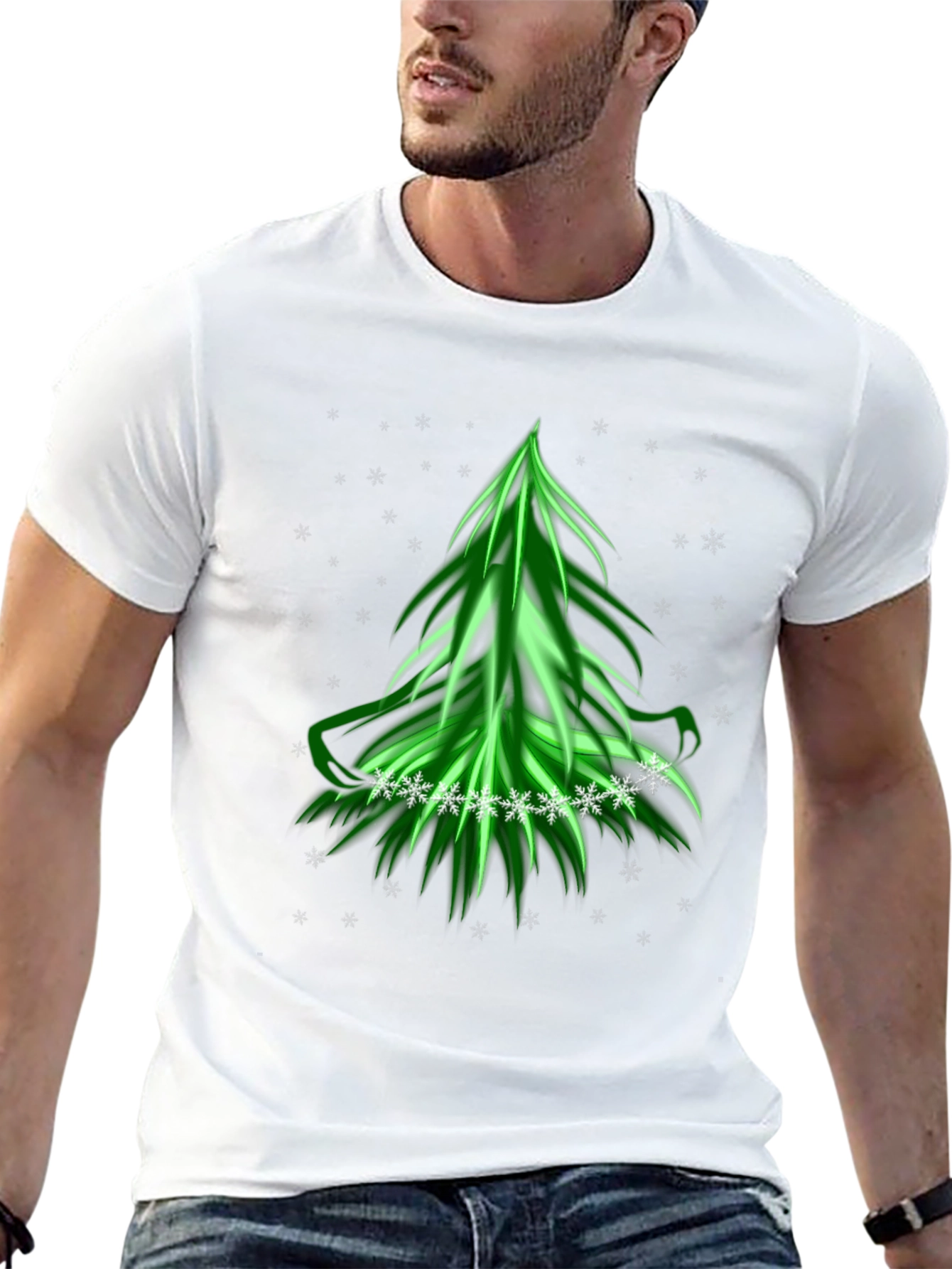Festive Green Christmas Tree T-Shirt