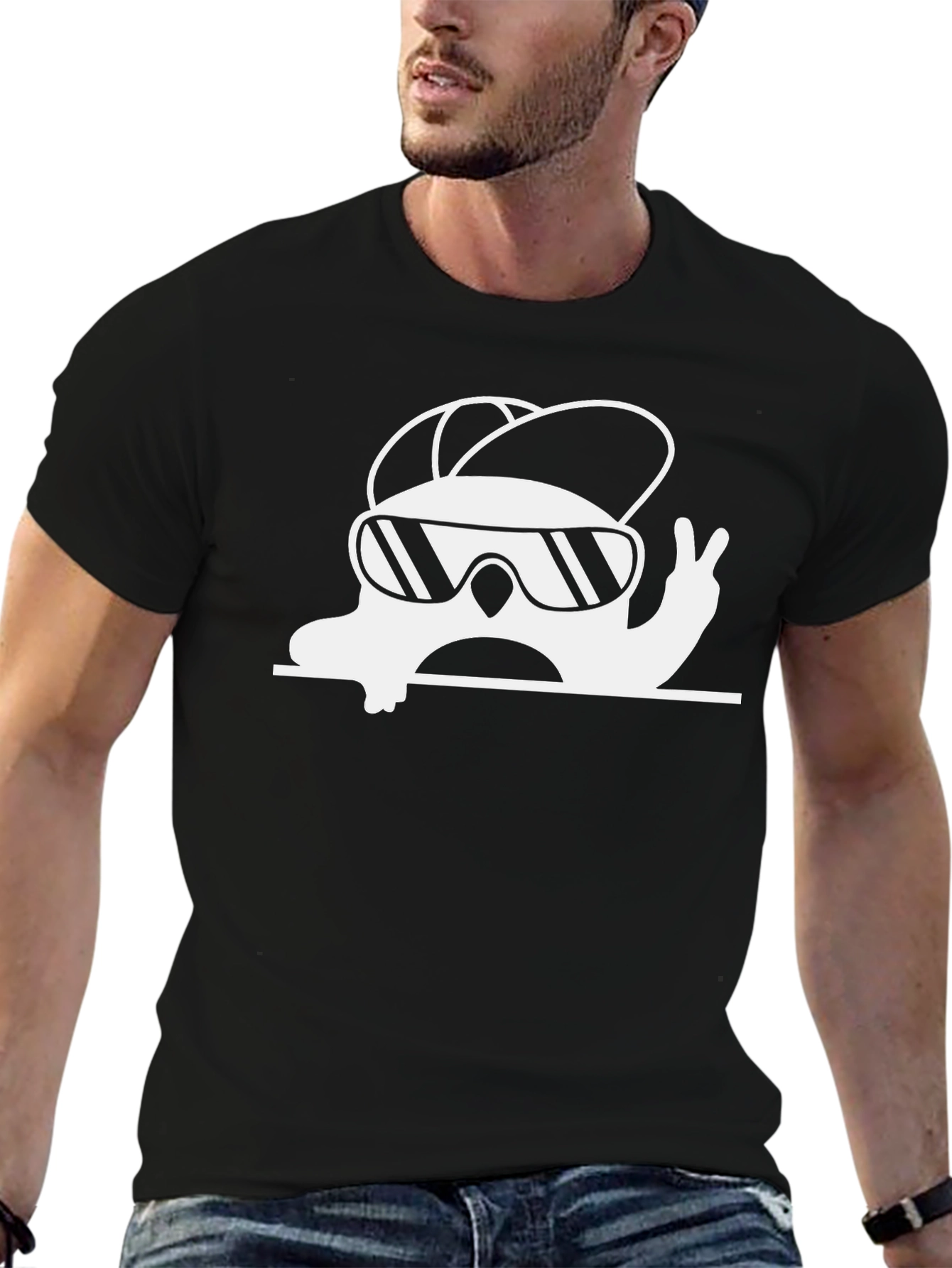 Cool Snail Graphic Tee - Black