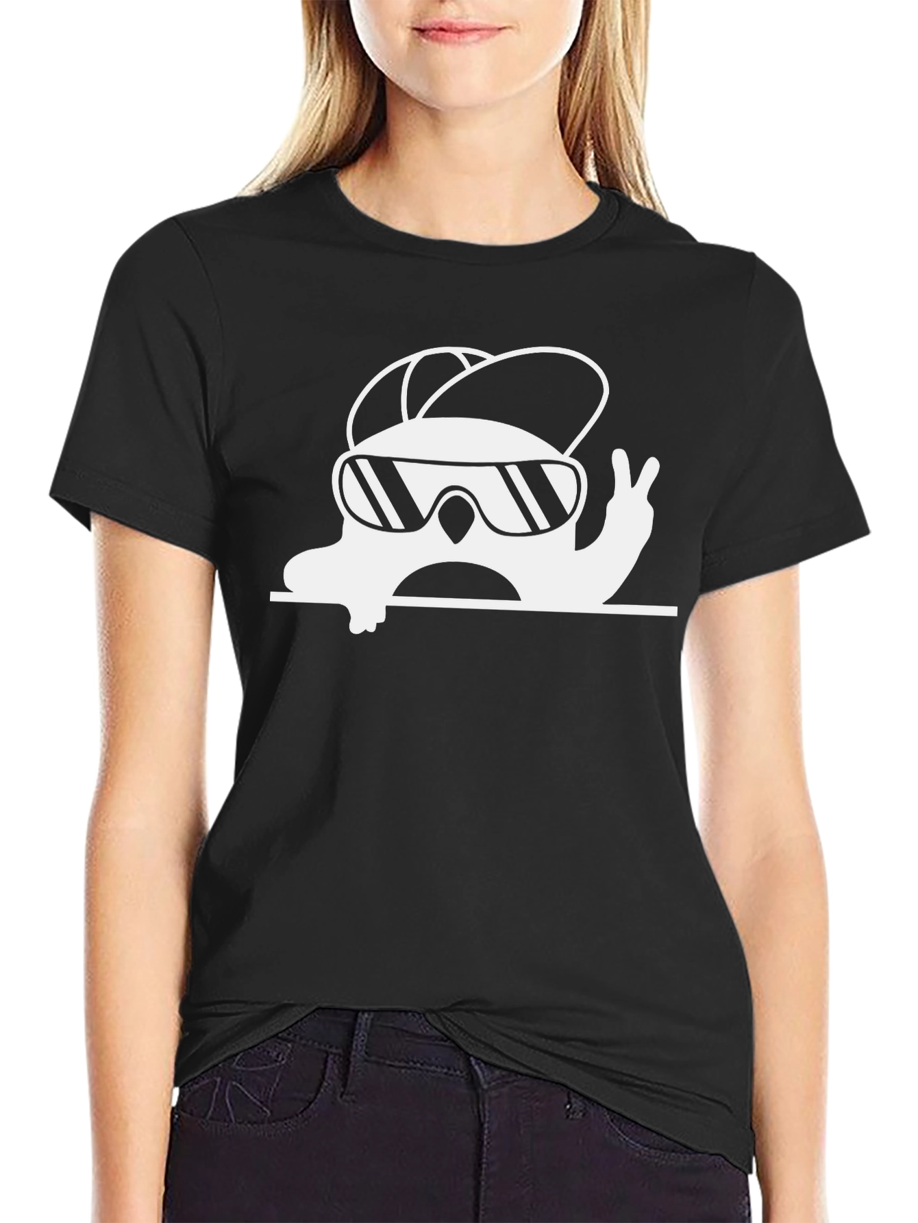 Cool Snail Graphic Tee - Black