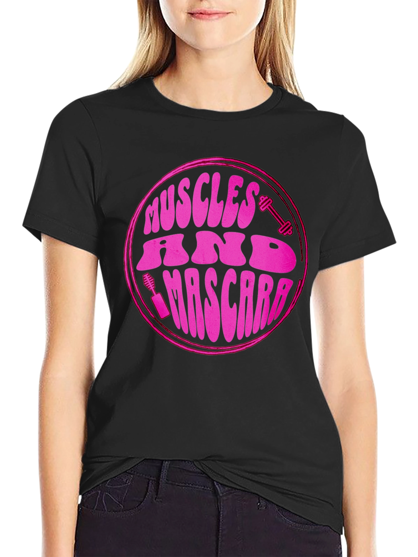 Muscles & Mascara Graphic T-Shirt - Fitness Fashion