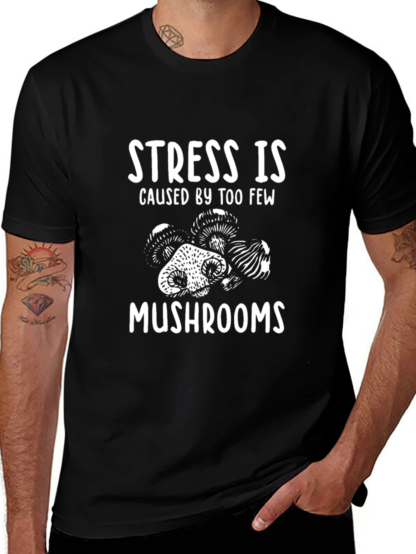Stress Mushroom Graphic T-Shirt