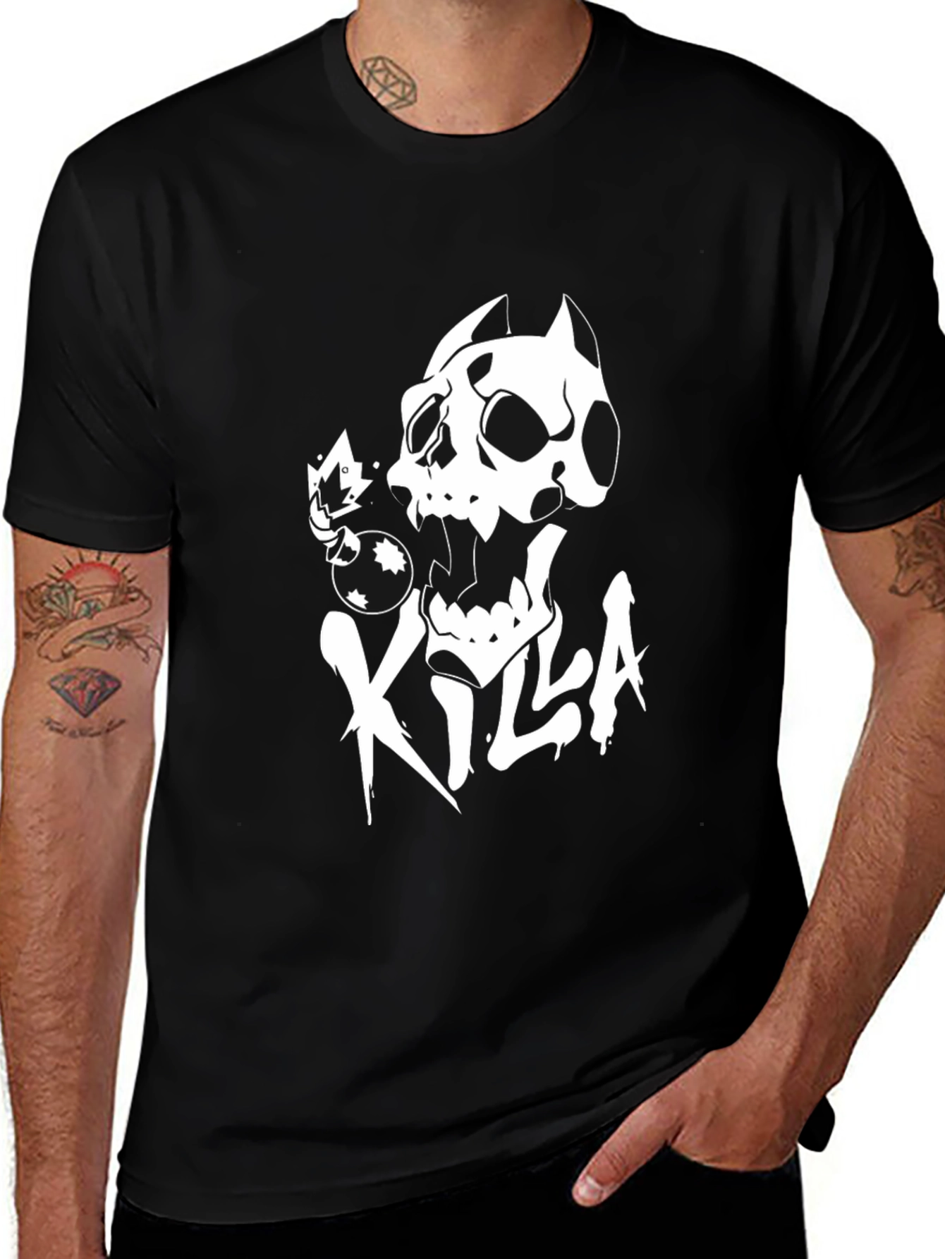 Killa Skull Graphic Black T-Shirt
