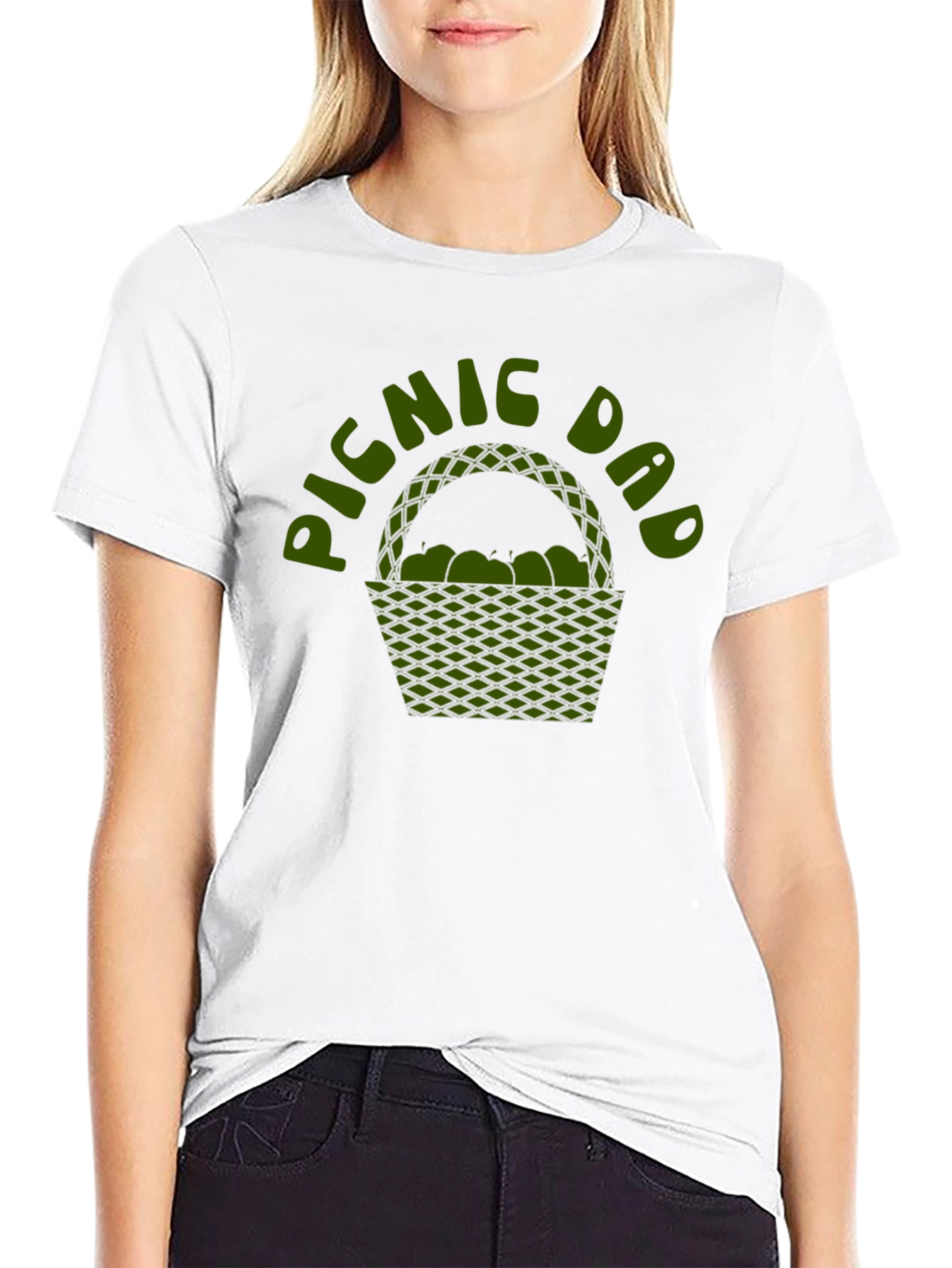 Picnic Dad Graphic Tee - Black Cotton Shirt