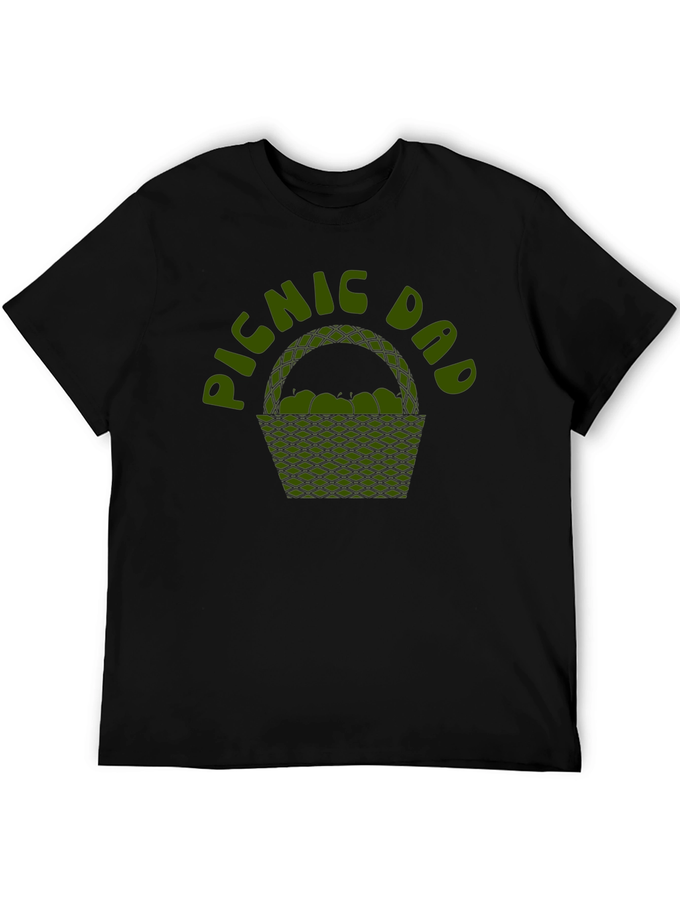 Picnic Dad Graphic Tee - Black Cotton Shirt
