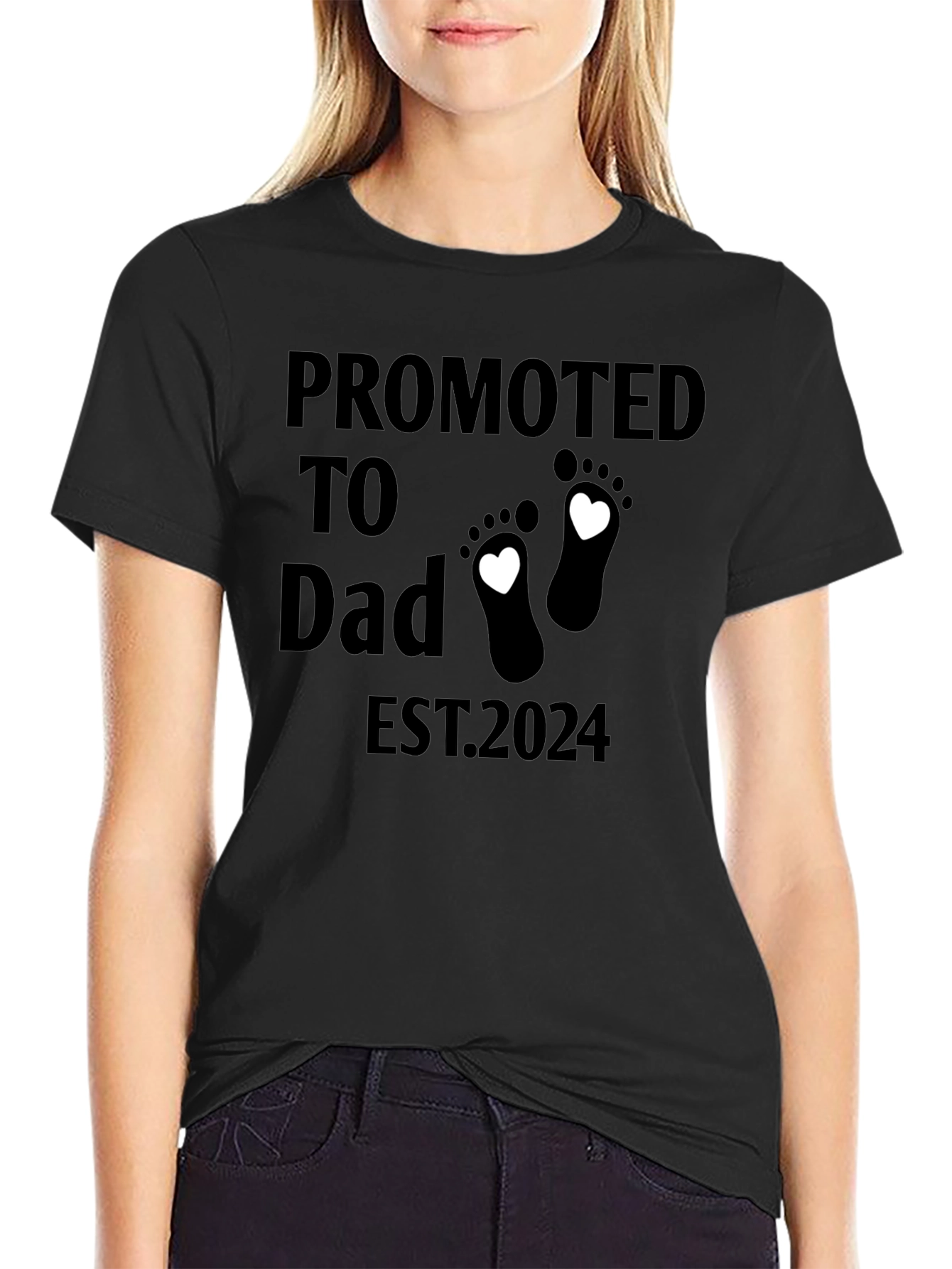 Promoted to Dad EST 2024 T-Shirt