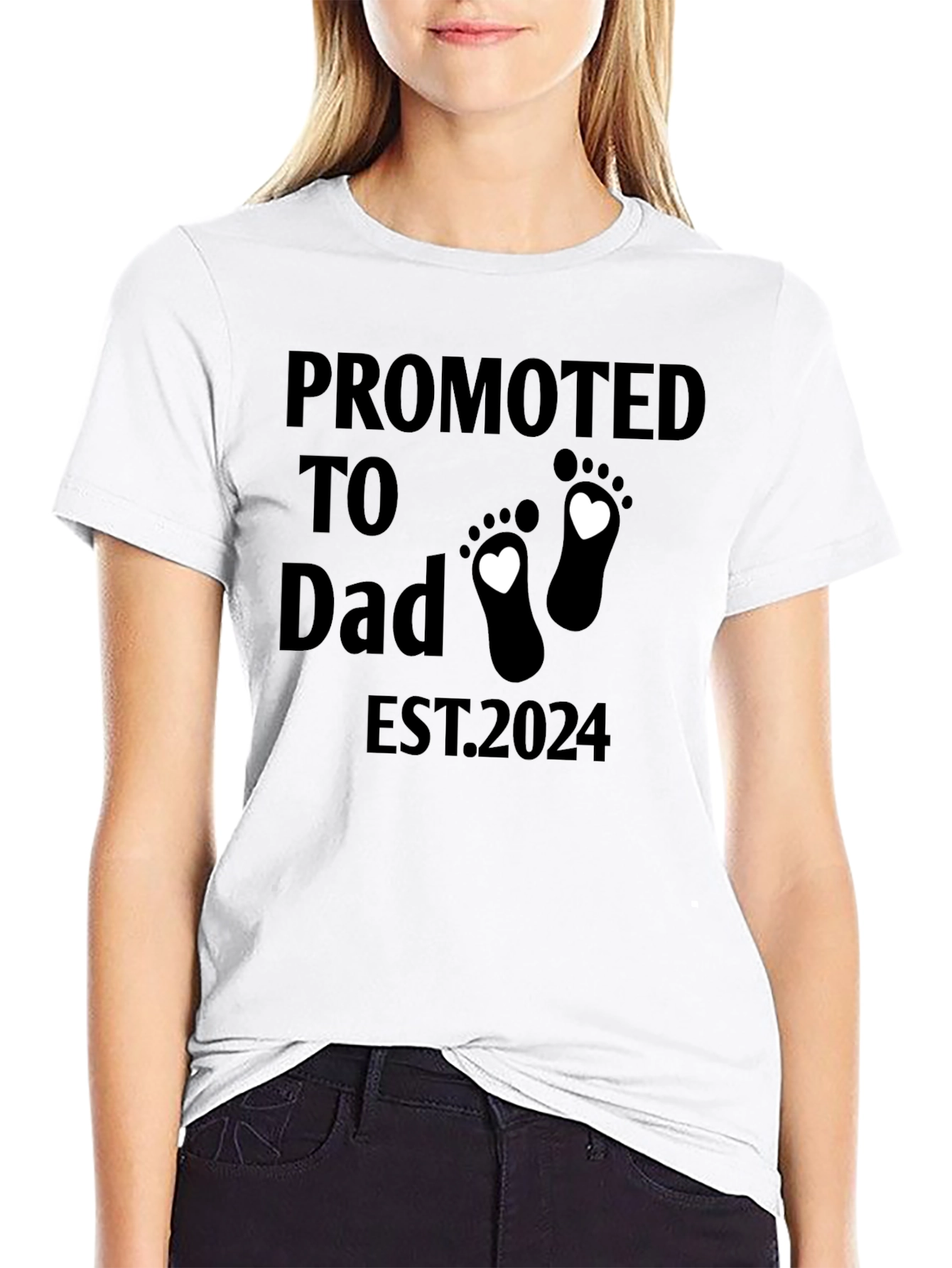 Promoted to Dad EST 2024 T-Shirt