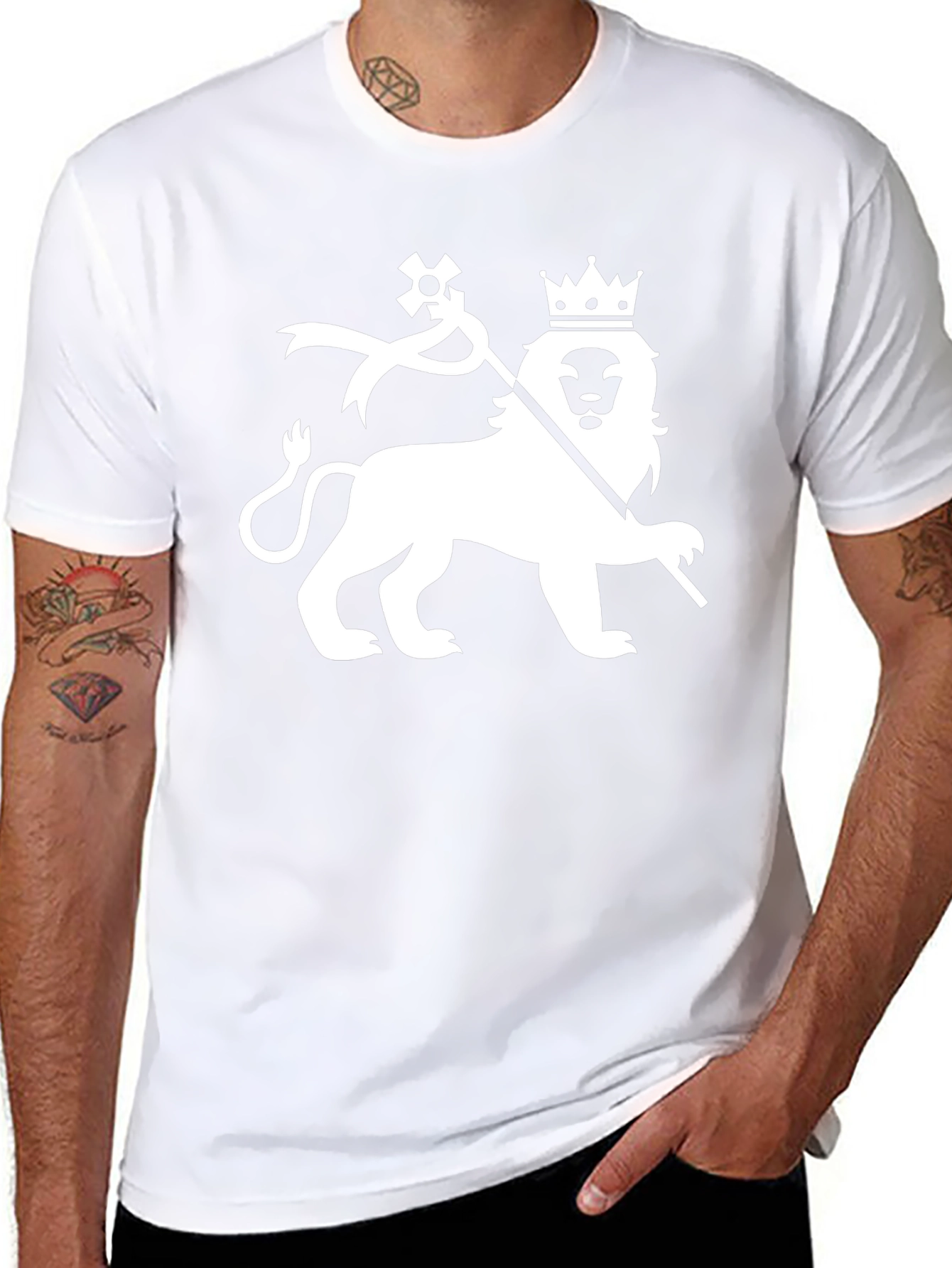 Lion Crown Graphic T-Shirt - Black
