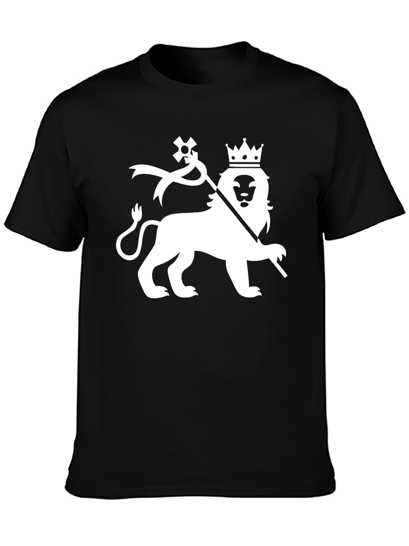 Lion Crown Graphic T-Shirt - Black
