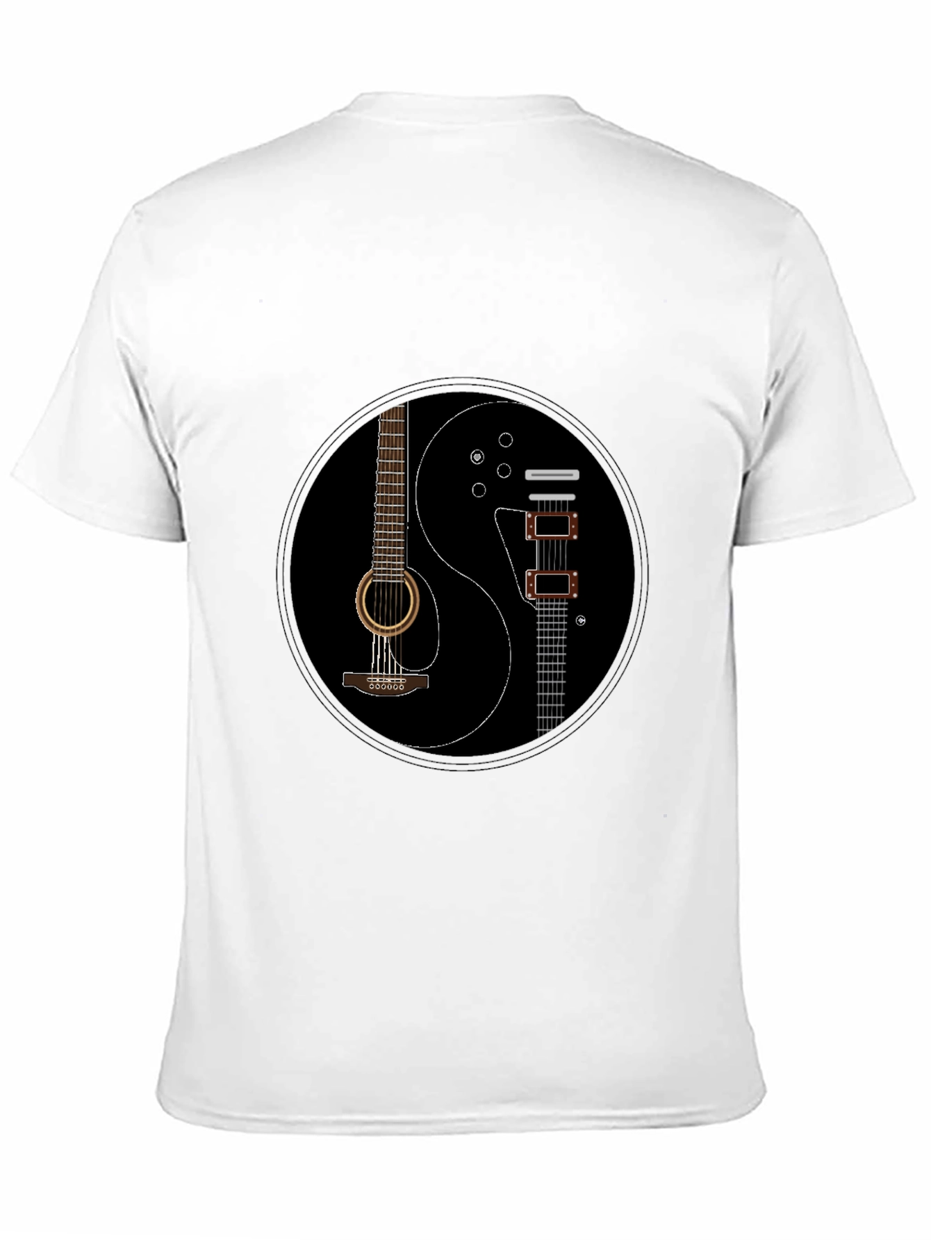 Yin Yang Guitar T-Shirt - Musical Harmony Tee