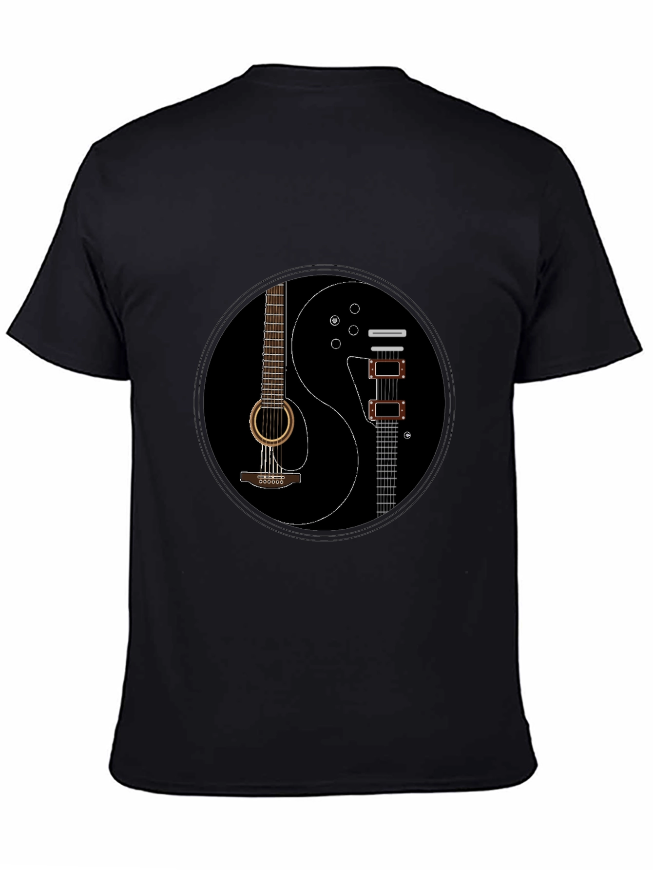 Yin Yang Guitar T-Shirt - Musical Harmony Tee