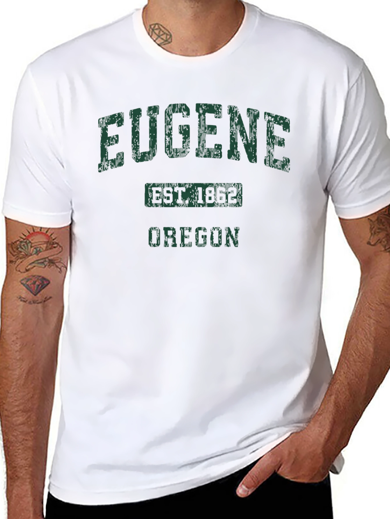Eugene Oregon T-Shirt Est. 1862 College Style Black