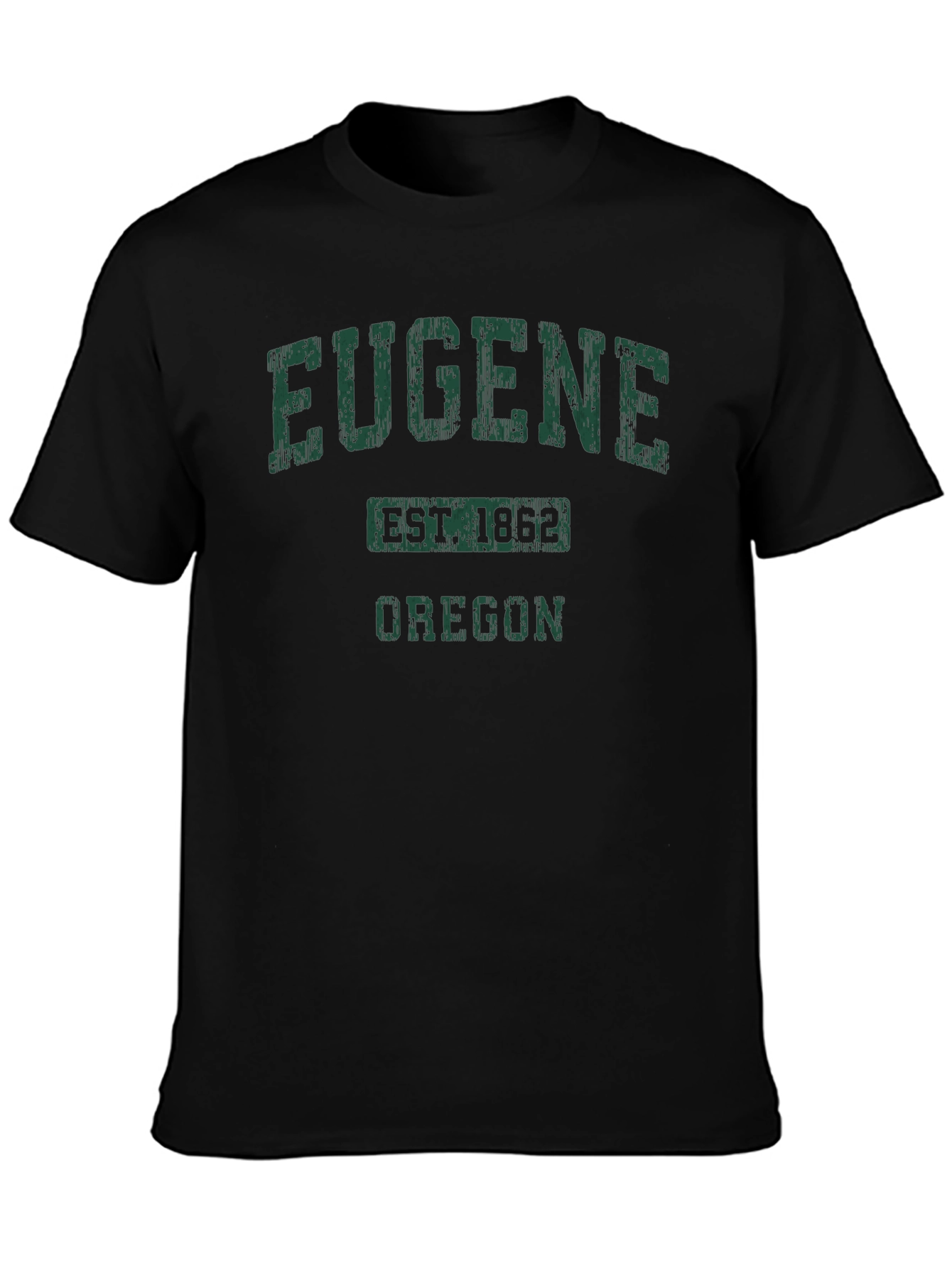 Eugene Oregon T-Shirt Est. 1862 College Style Black