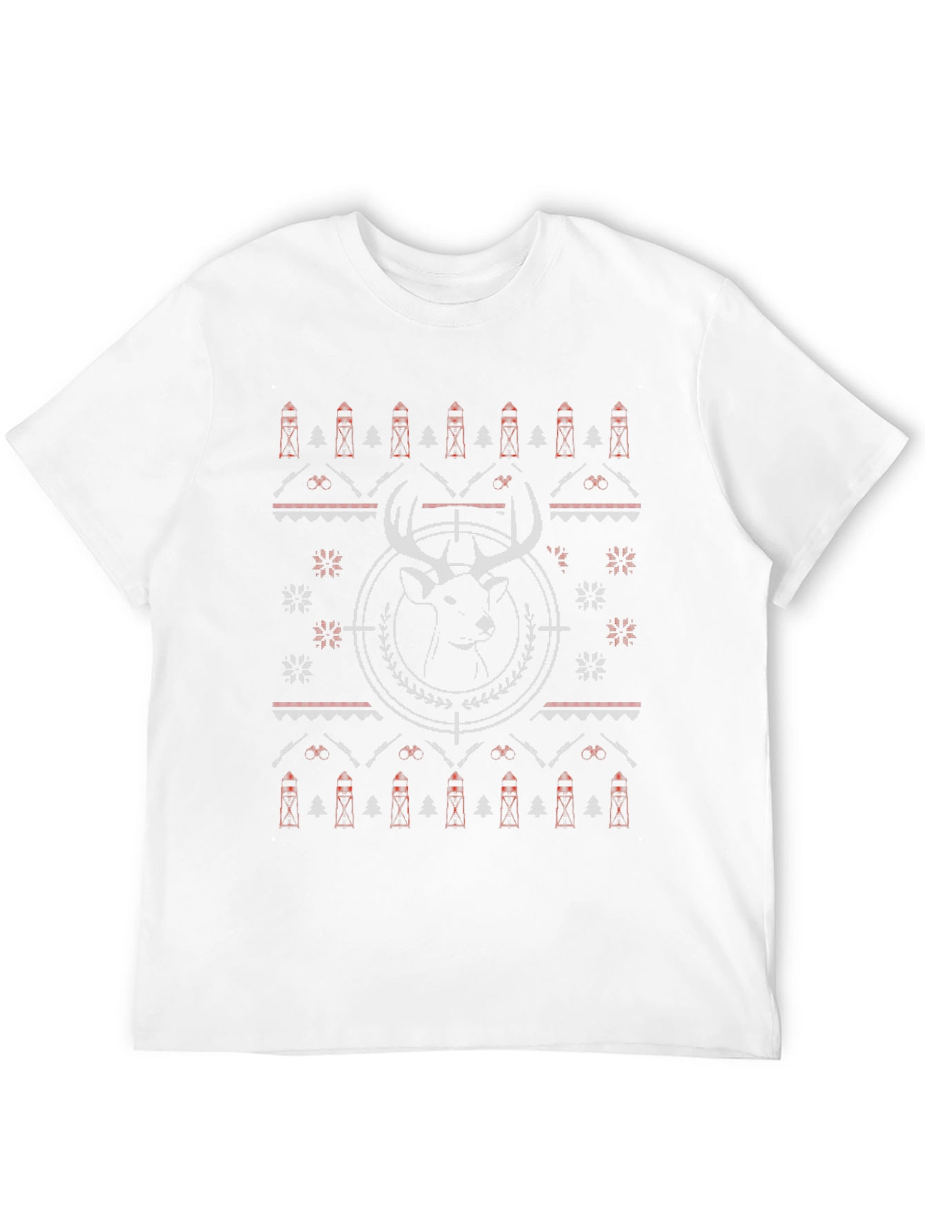Deer Target Ugly Christmas Sweater T-Shirt