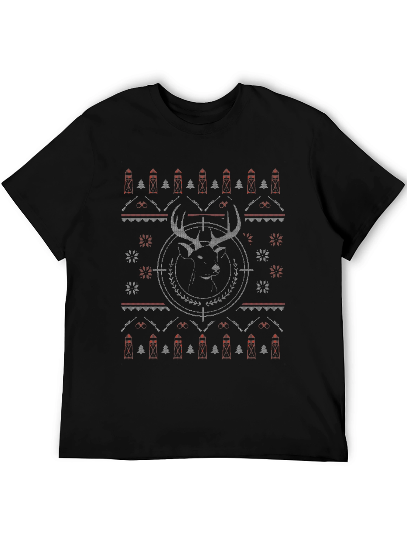 Deer Target Ugly Christmas Sweater T-Shirt