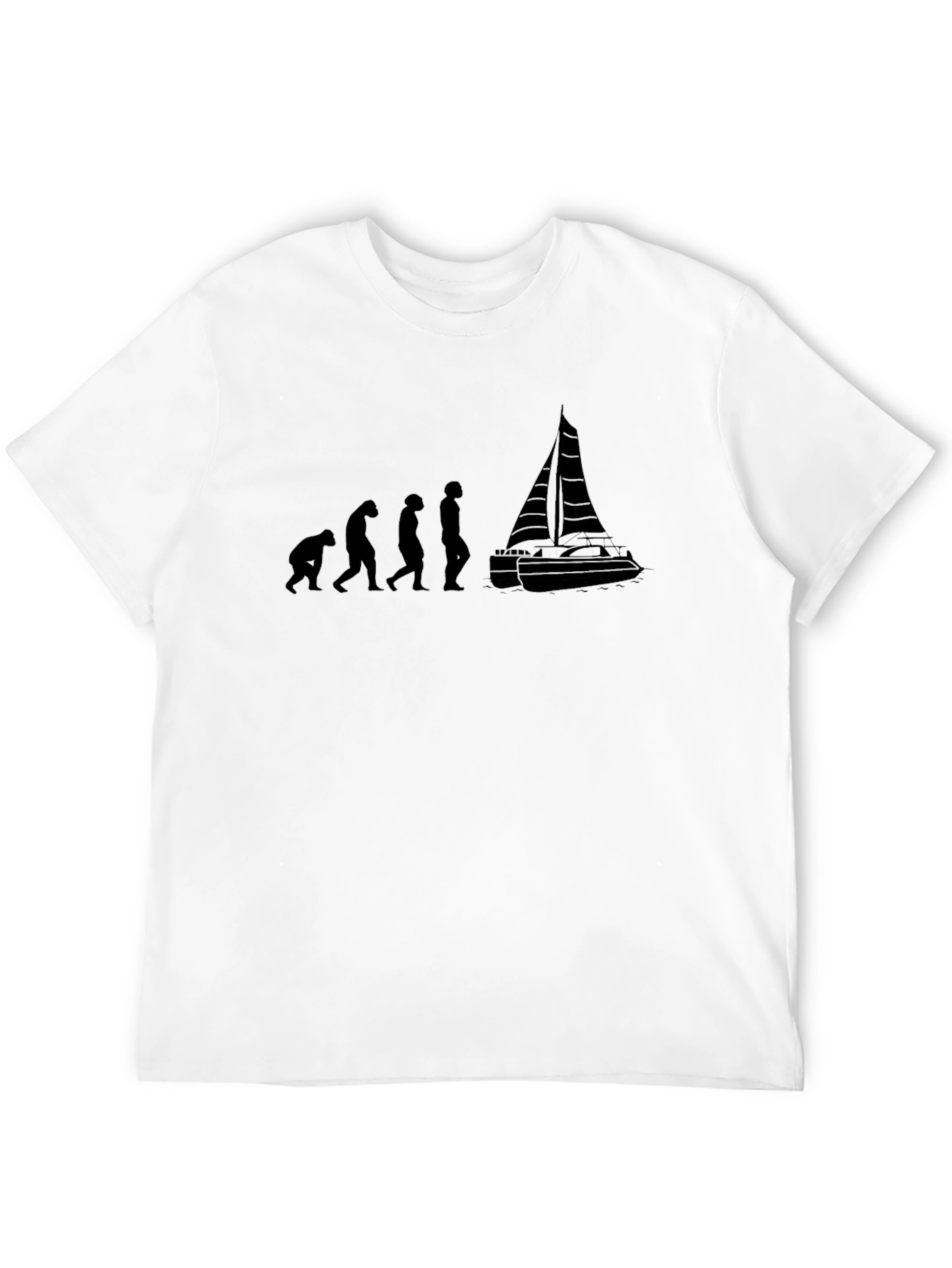 Sailing Evolution T-Shirt - Black Cotton Tee