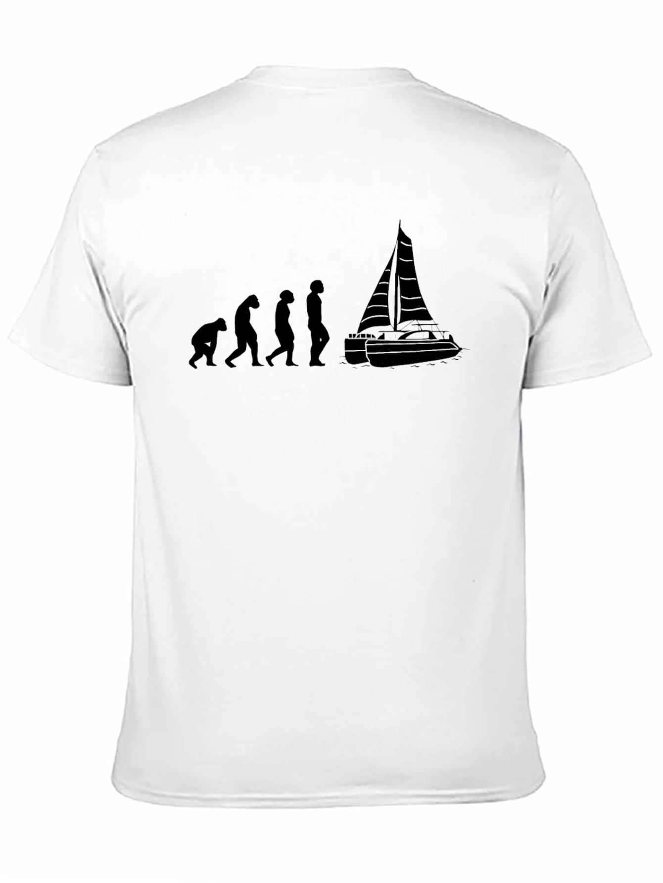 Sailing Evolution T-Shirt - Black Cotton Tee