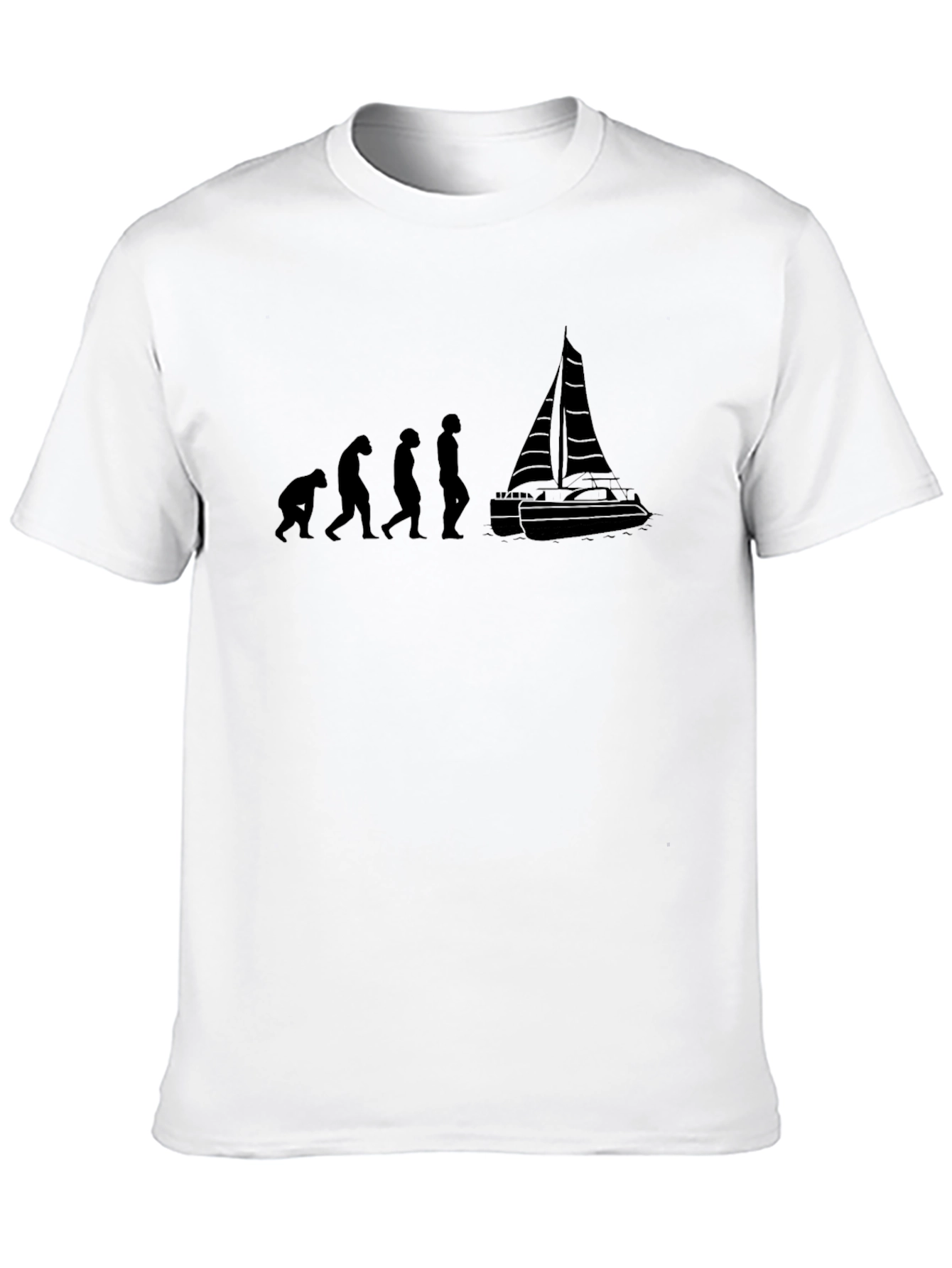 Sailing Evolution T-Shirt - Black Cotton Tee