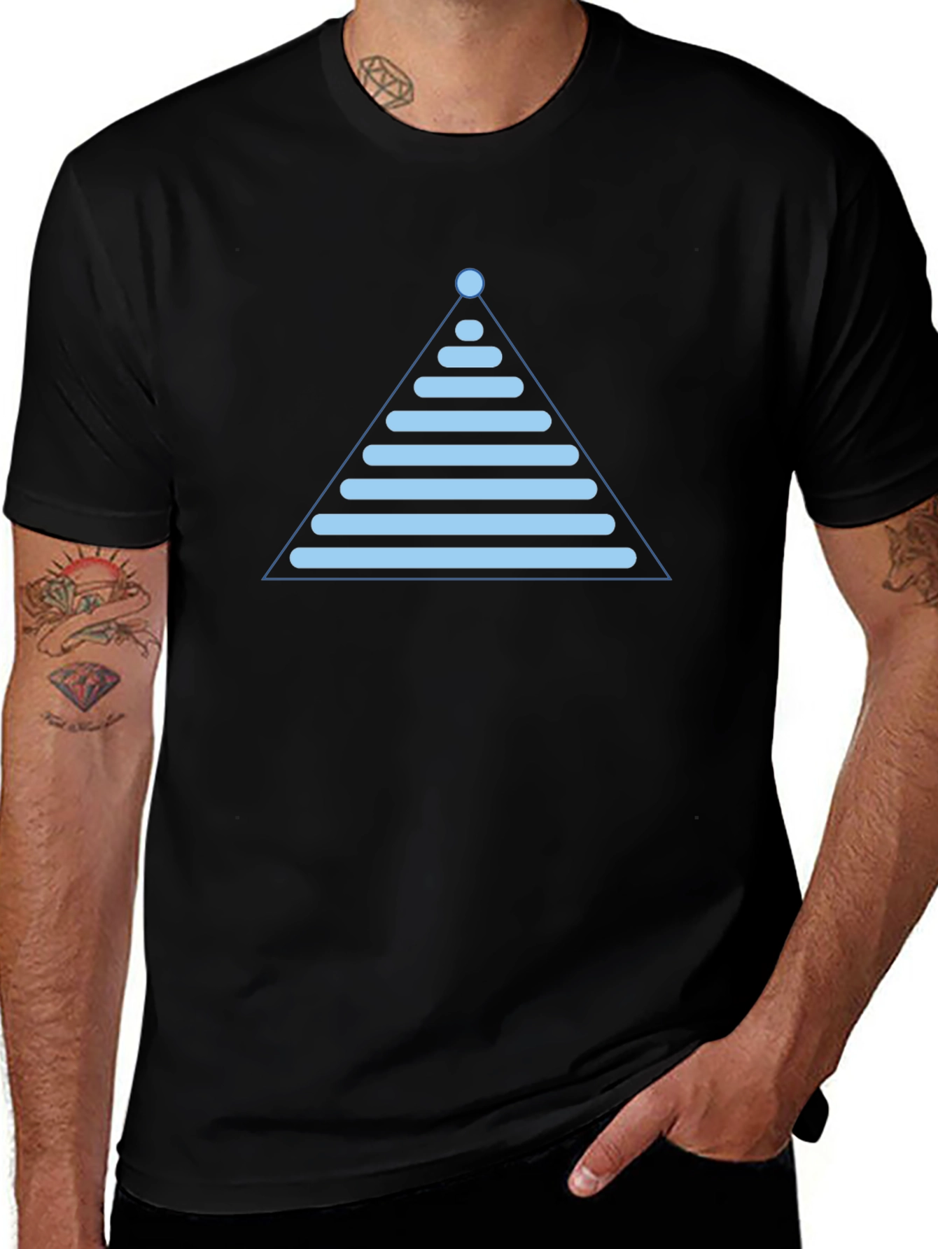 Modern Geometric Pyramid T-Shirt