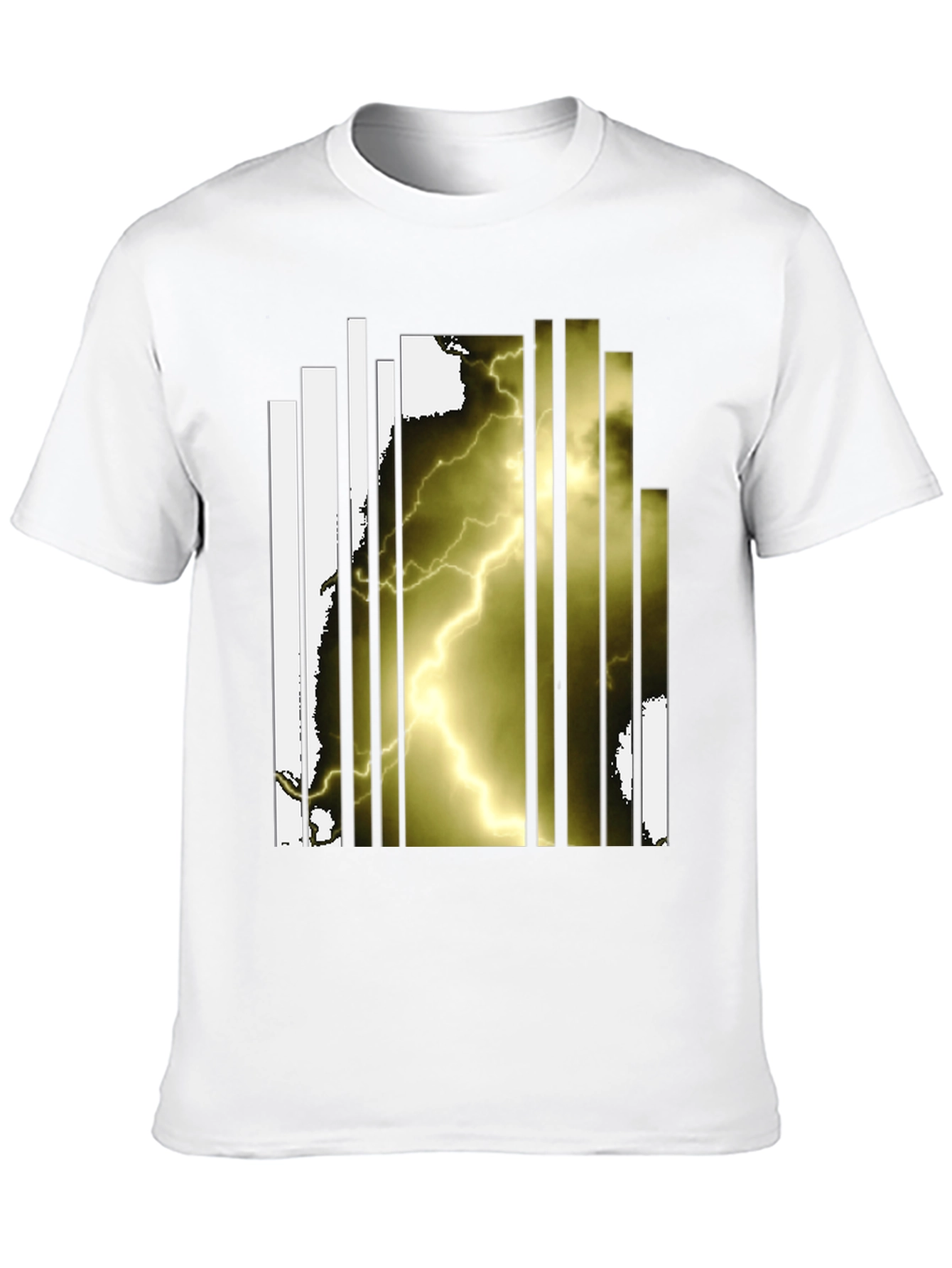Lightning Graphic Black T-Shirt - Modern Design