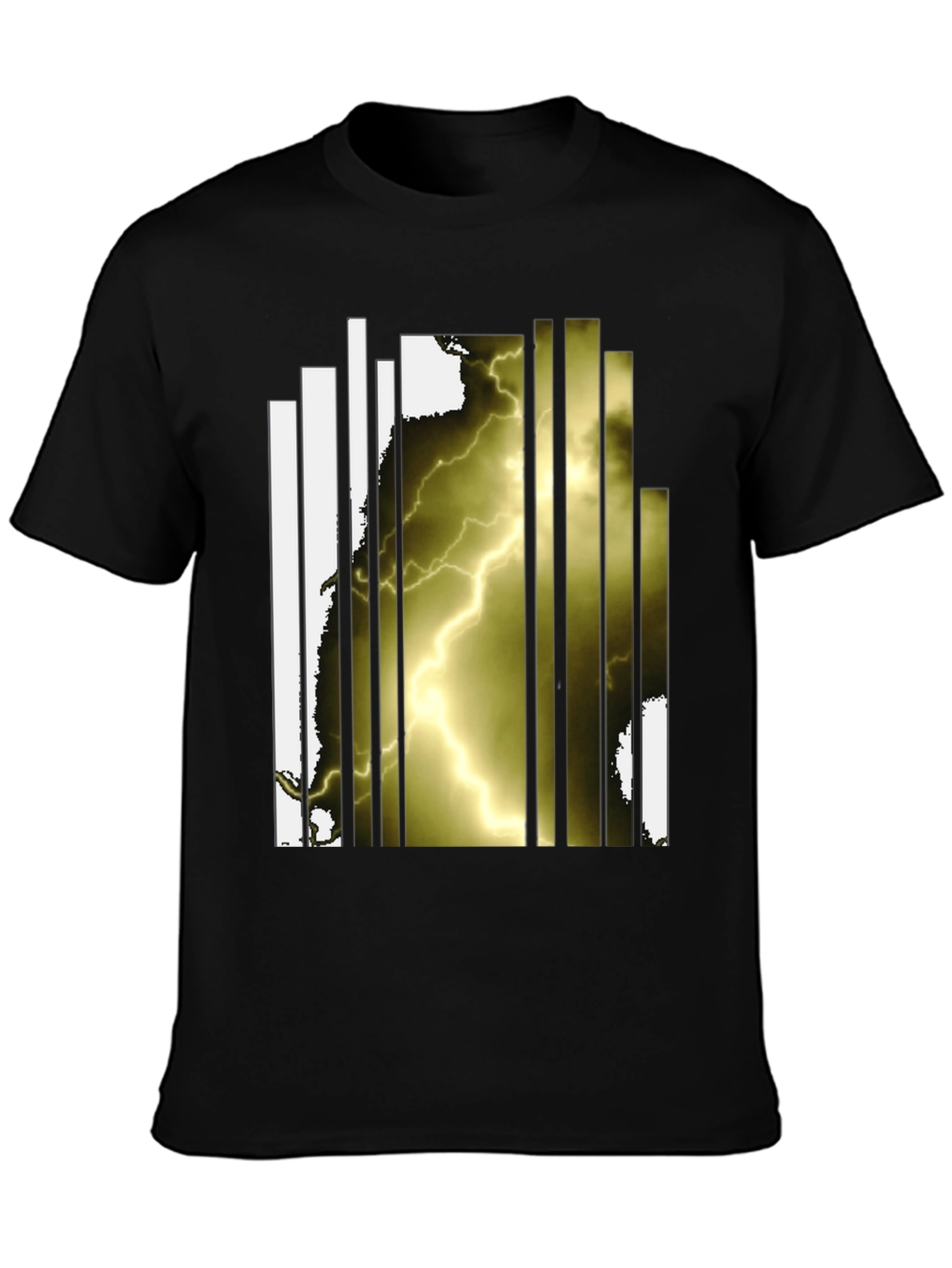 Lightning Graphic Black T-Shirt - Modern Design