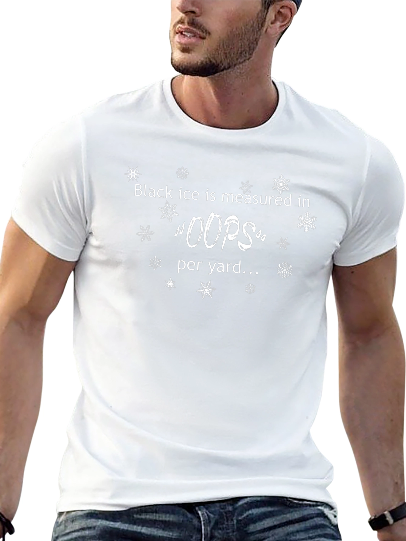 Black Ice Oops T-Shirt Winter Humor