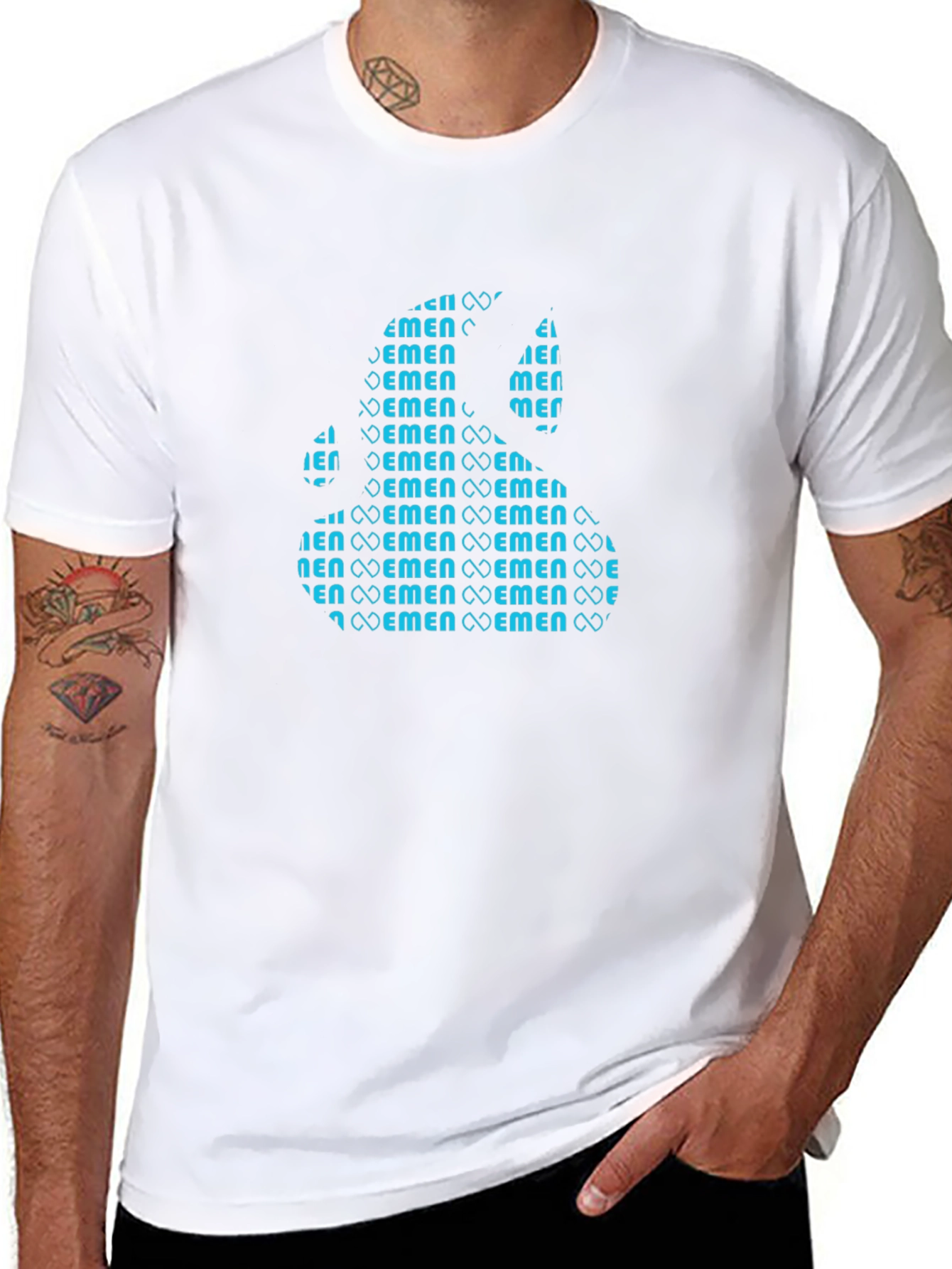 Mens Silhouette Graphic T-Shirt - Black