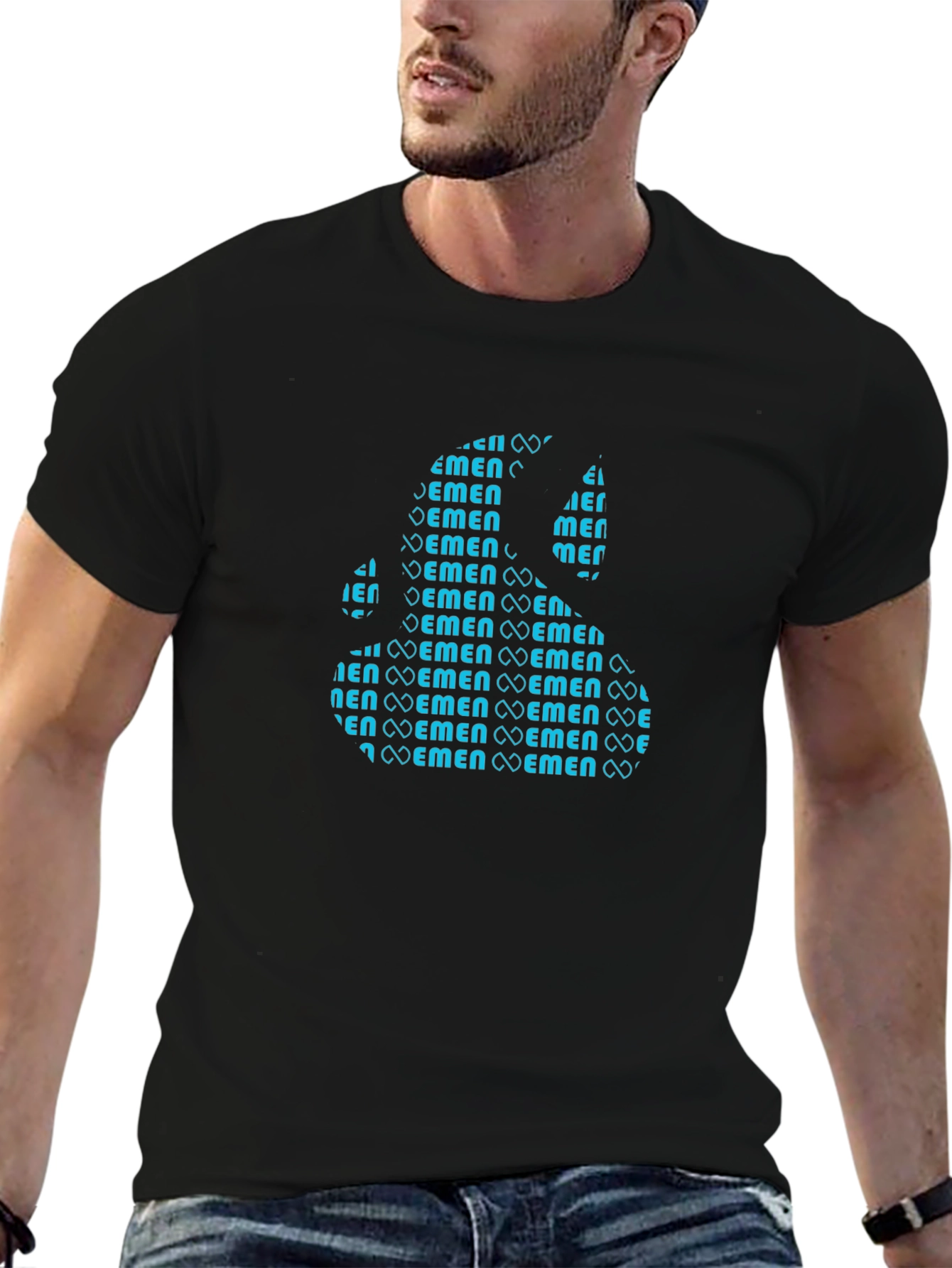 Mens Silhouette Graphic T-Shirt - Black
