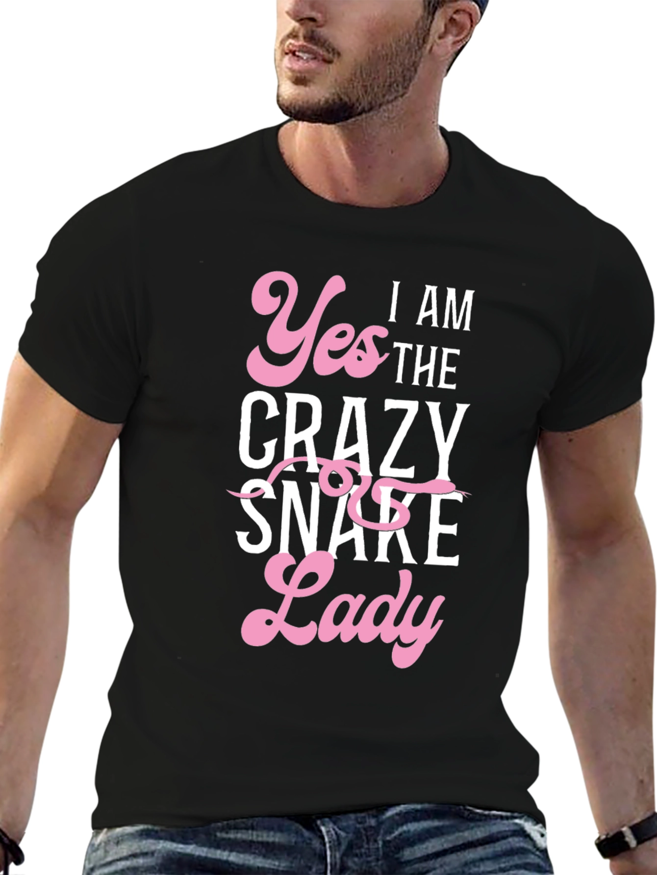 Crazy Snake Lady Graphic T-Shirt
