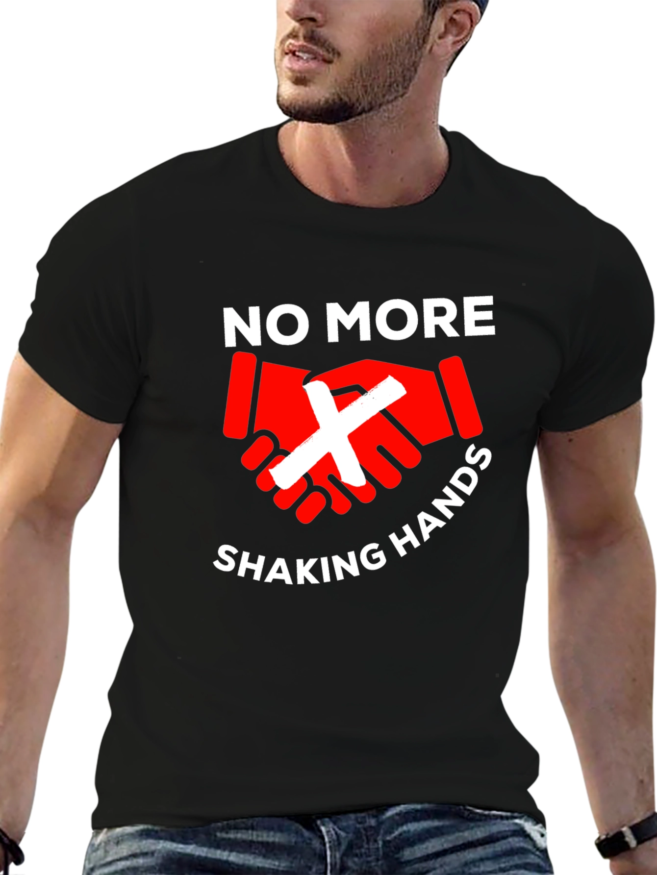 No More Handshaking T-Shirt - Stay Safe