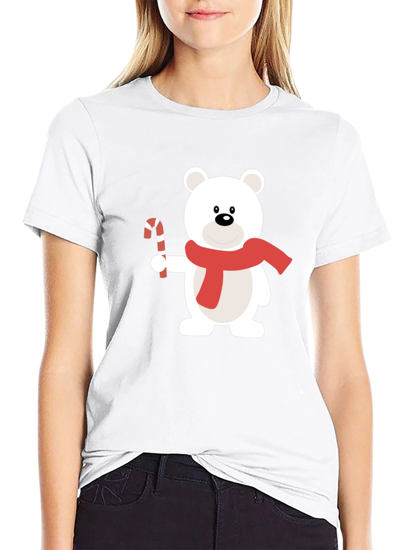 Festive Bear Graphic Tee - Holiday Style