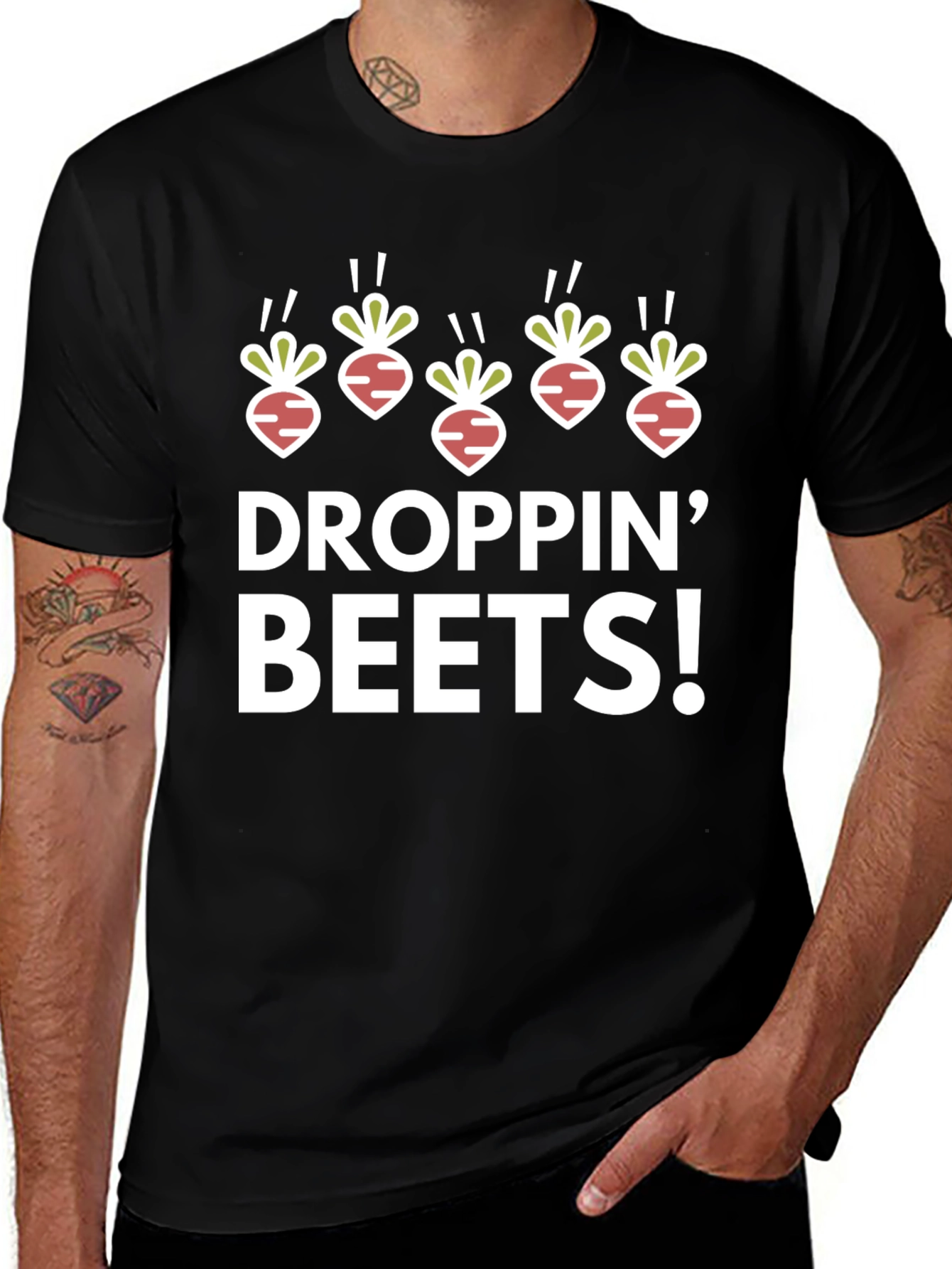Droppin Beets T-Shirt - Humorous Graphic Tee