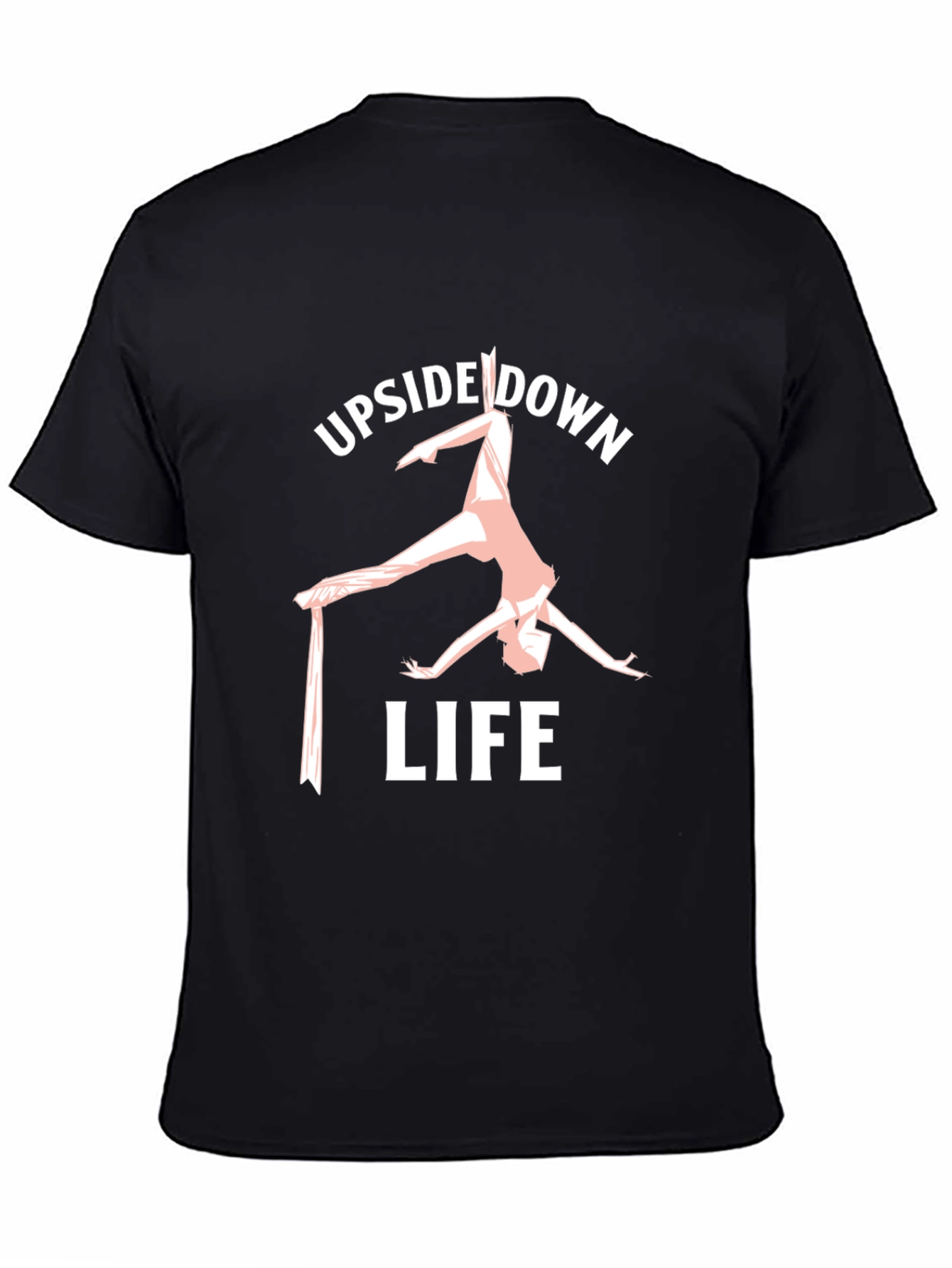 Upside Down Life Black T-Shirt