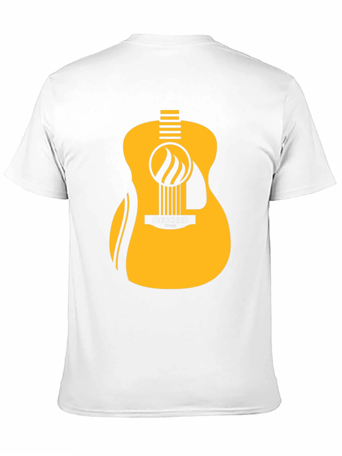 Mens Black T-Shirt with Graphic Guitar Design