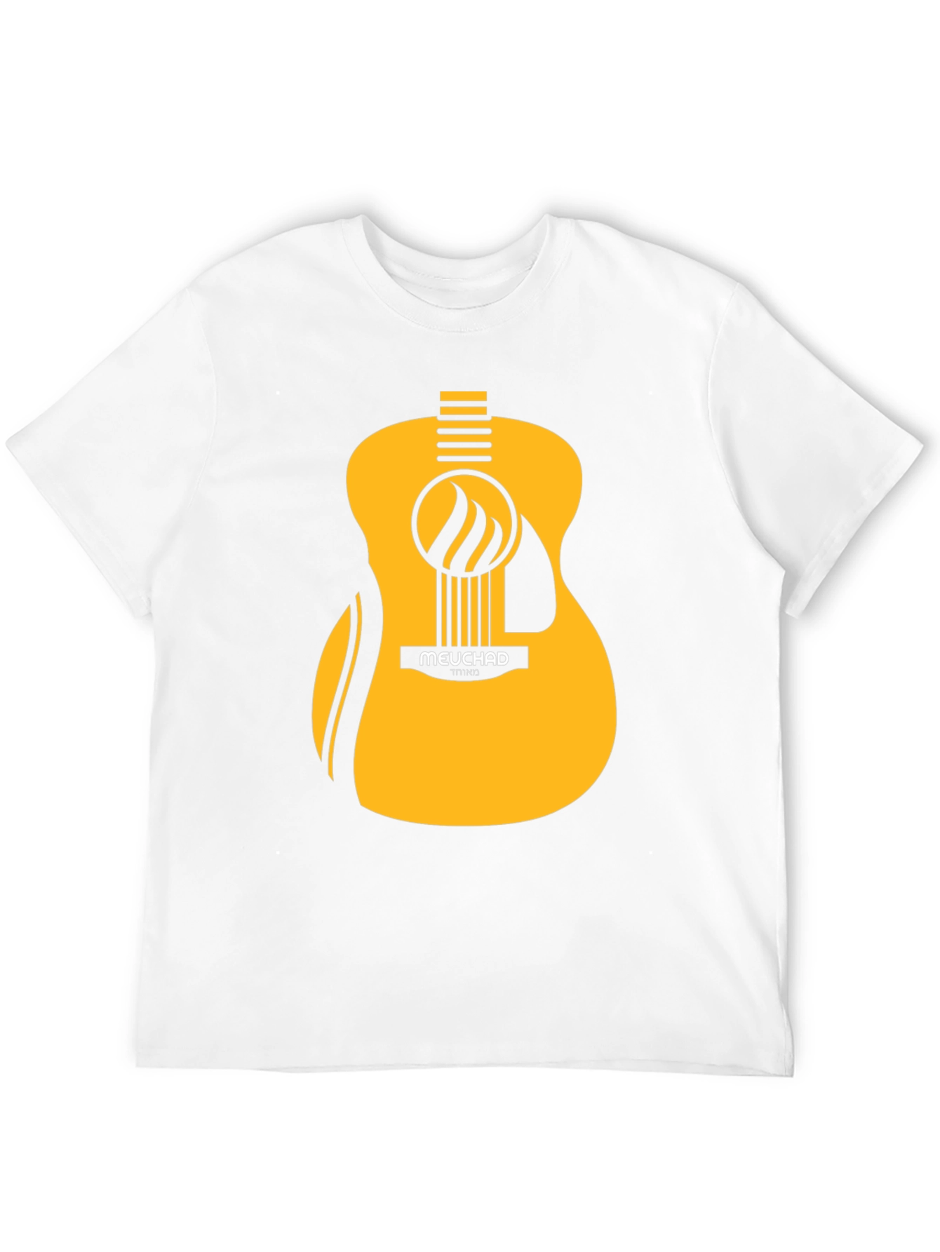 Mens Black T-Shirt with Graphic Guitar Design