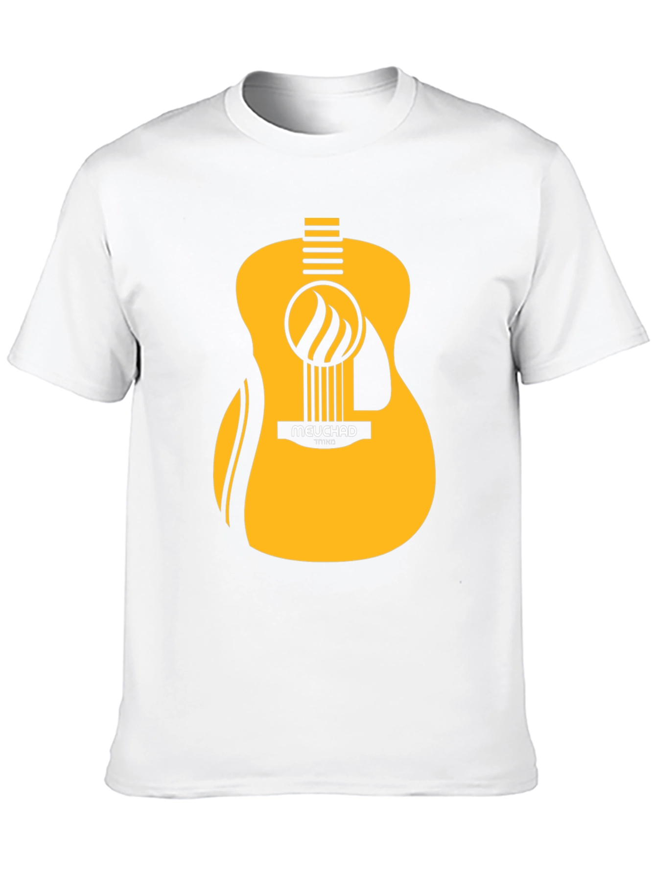 Mens Black T-Shirt with Graphic Guitar Design