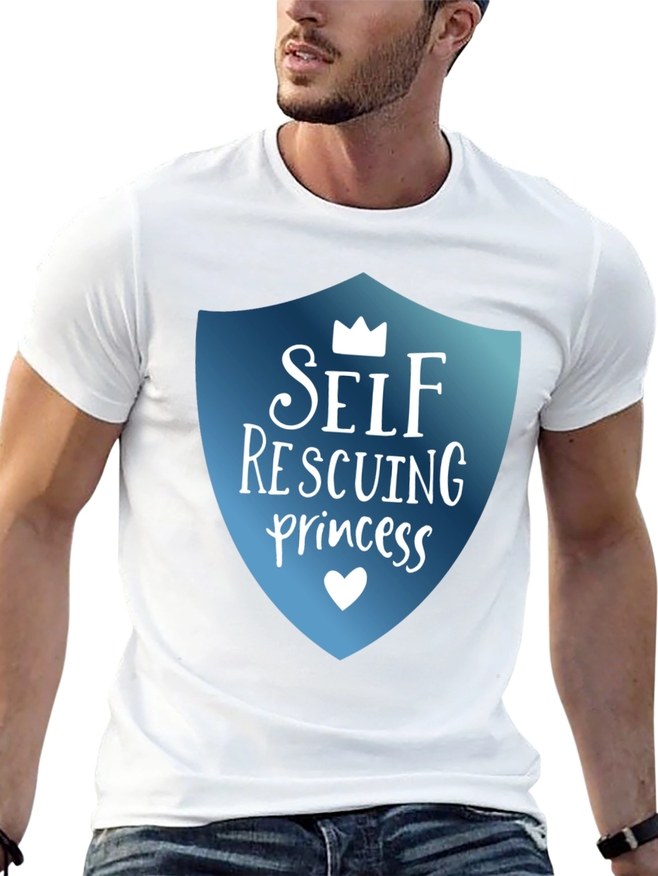 Self Rescuing Princess Black T-Shirt