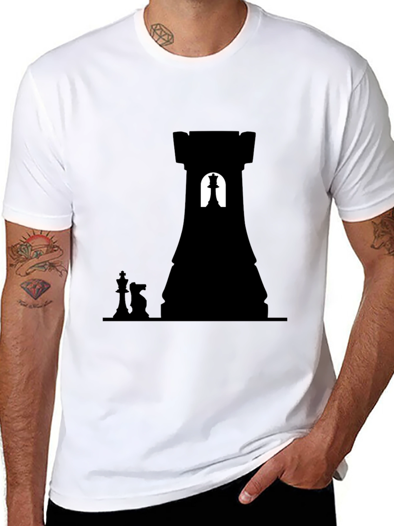 Chess Rook Queen King Tee - Strategic Style