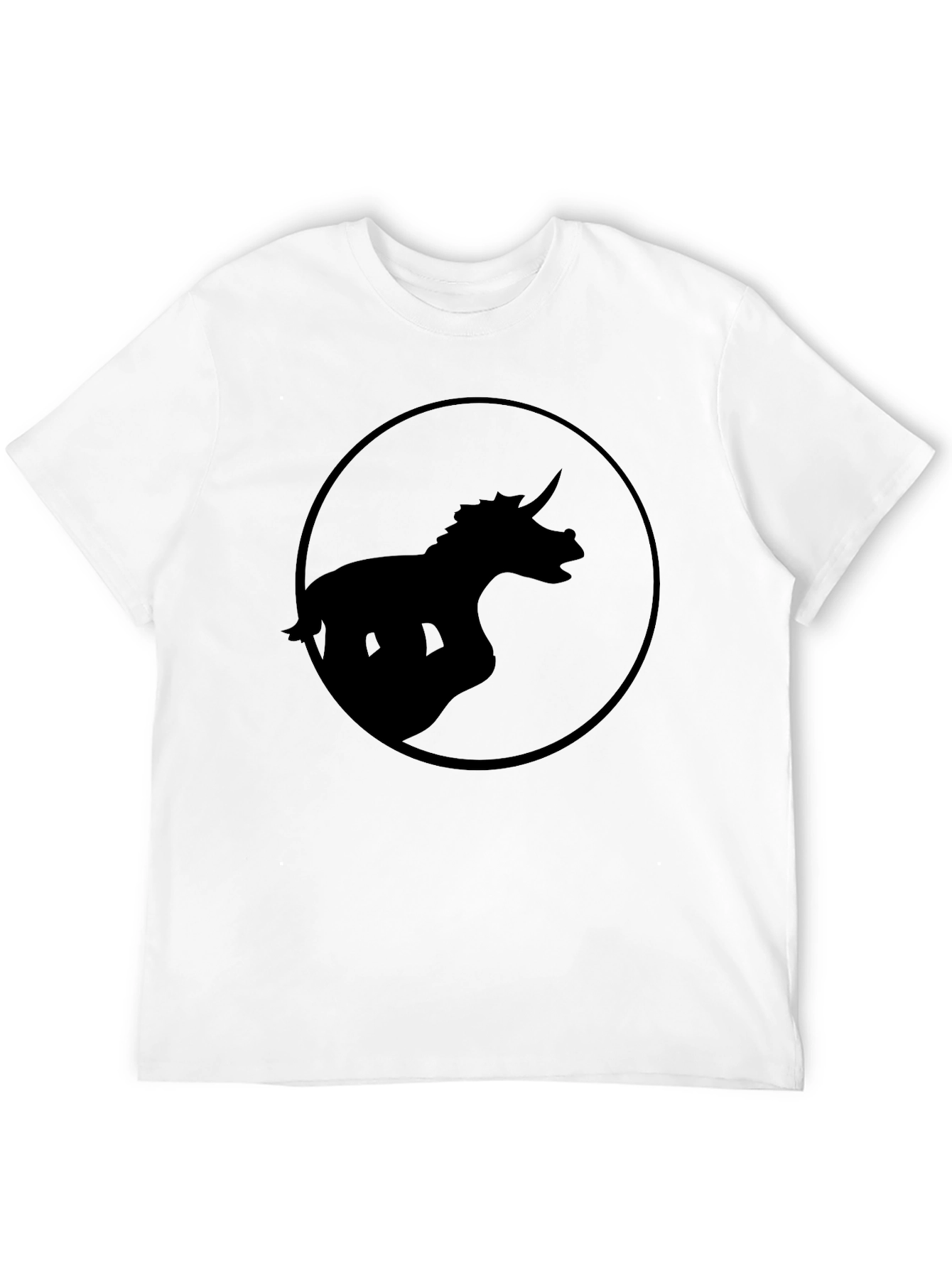 Dinosaur Silhouette Graphic T-Shirt - Black