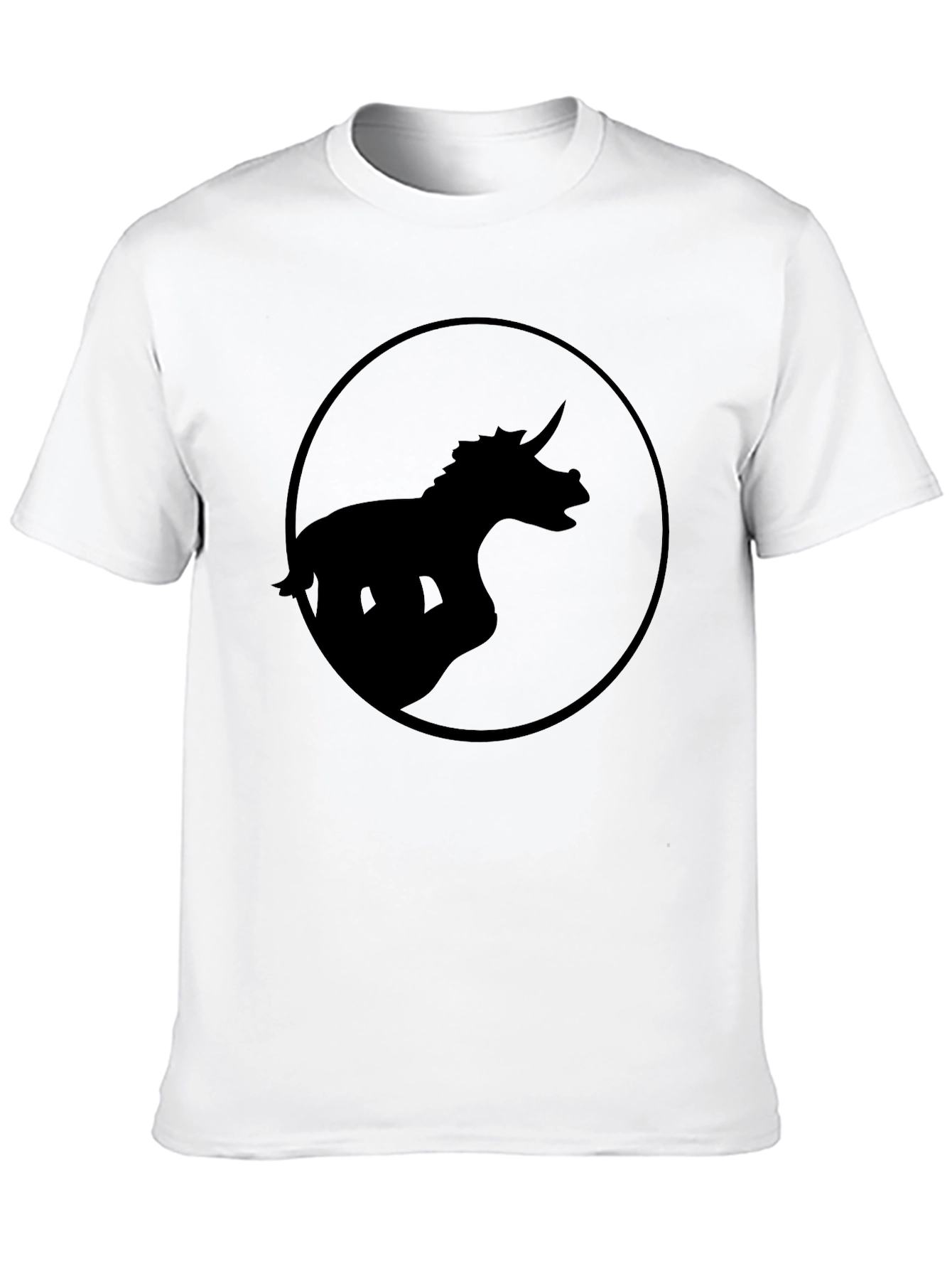 Dinosaur Silhouette Graphic T-Shirt - Black
